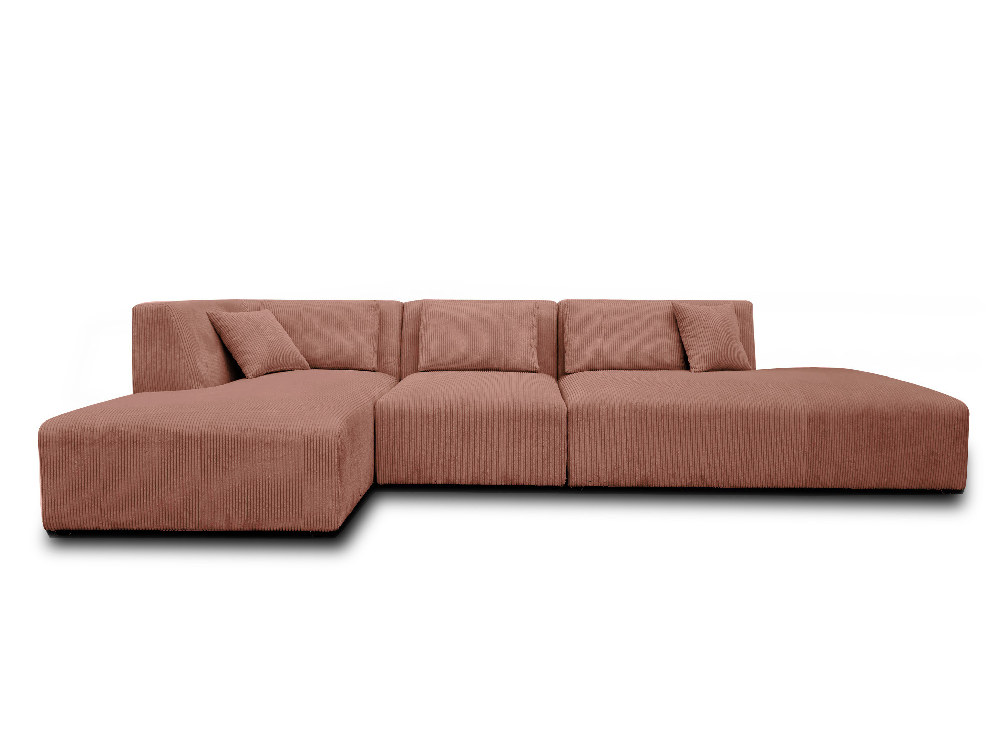 Canapé d'angle 5 places Rose Velours Design Confort