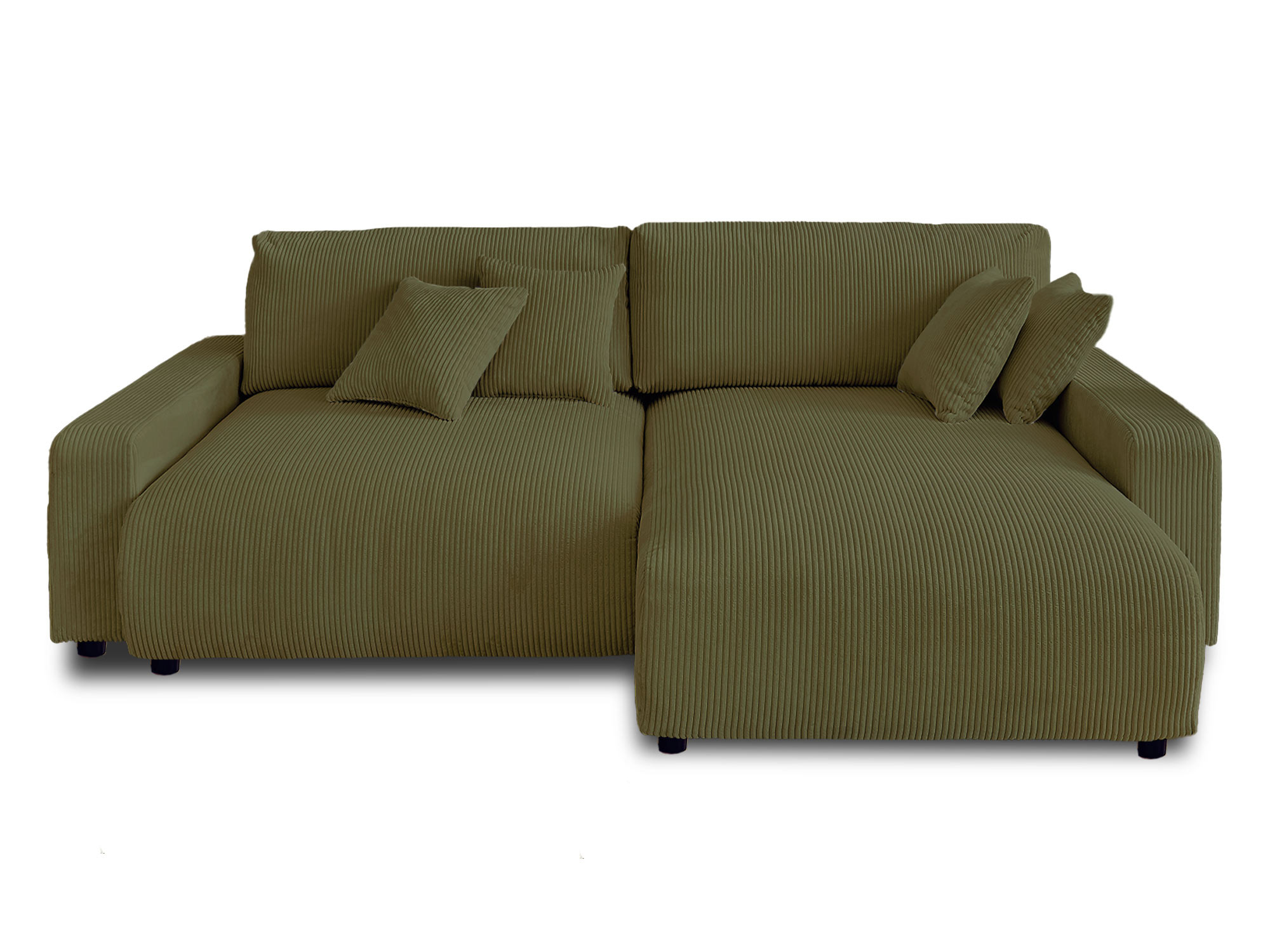 Canapé d'angle 5 places Beige Velours Design Confort Promotion