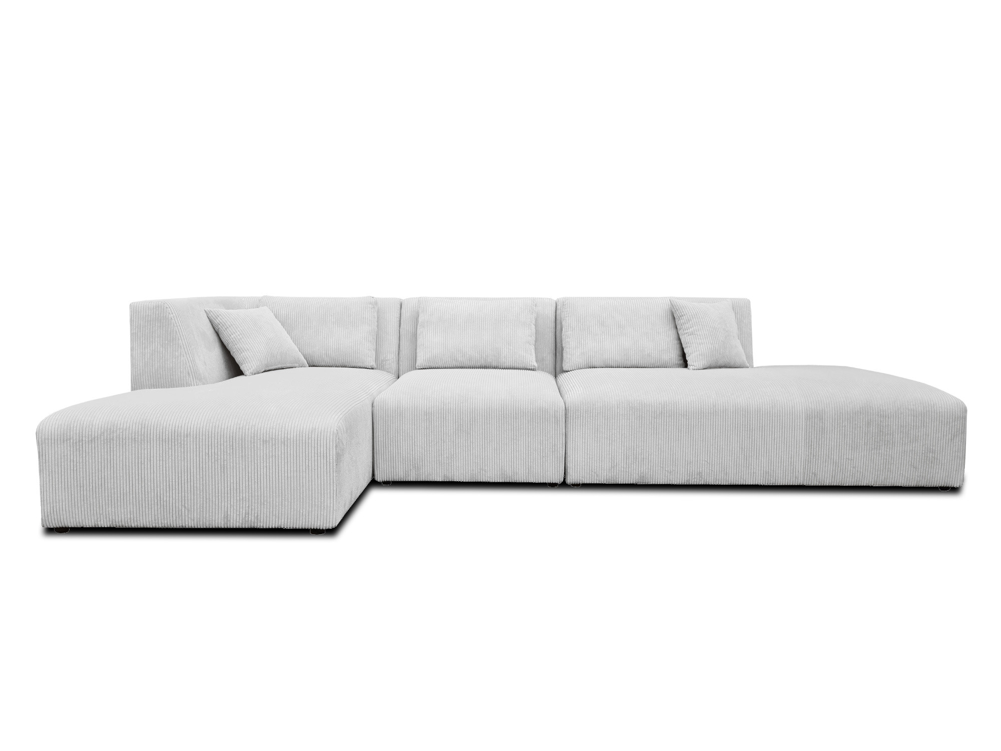 Canapé d'angle 5 places Gris Velours Design Confort