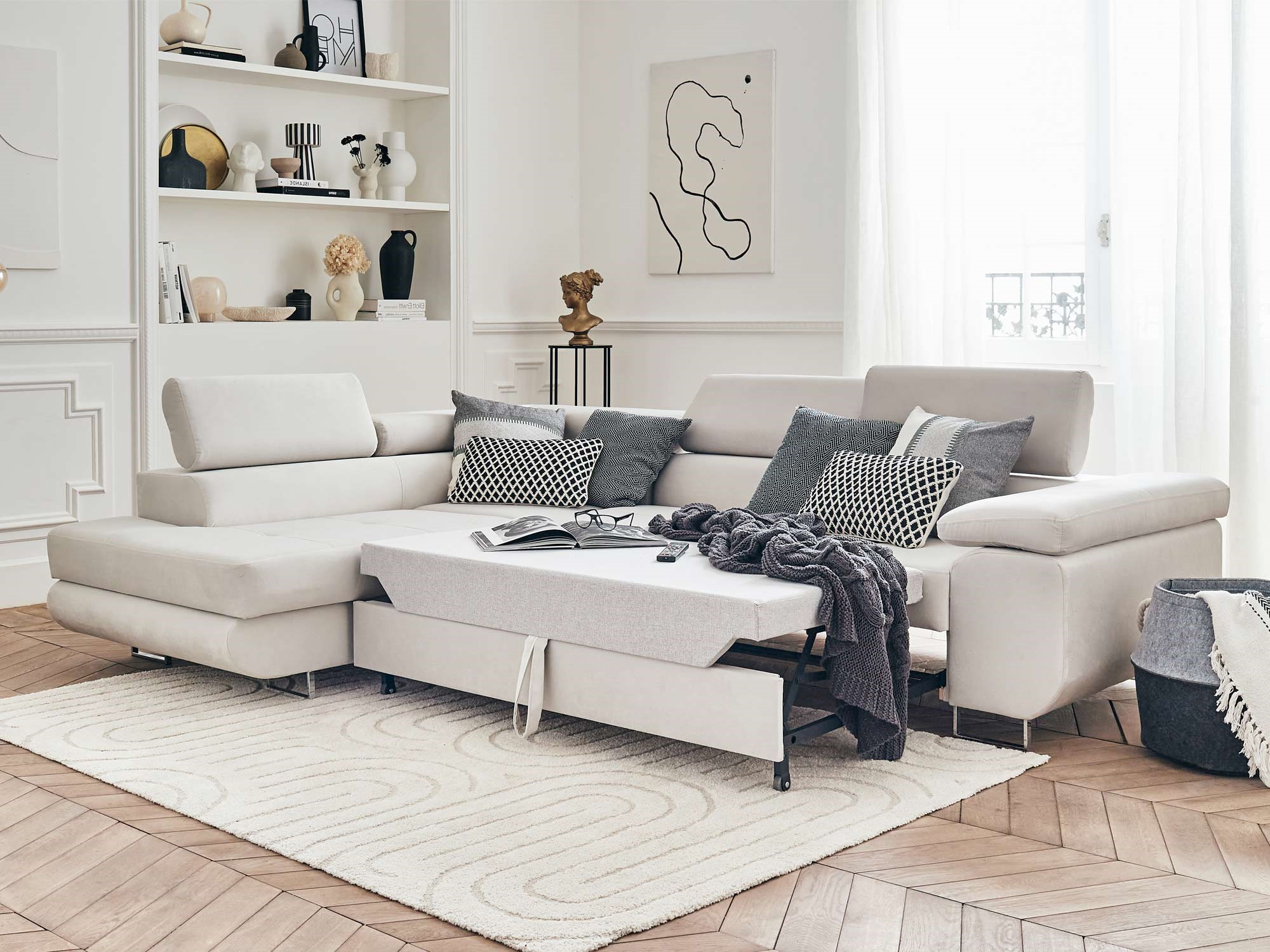 pablo - Canapé velours côtelé Beige - Vue supplémentaire 2