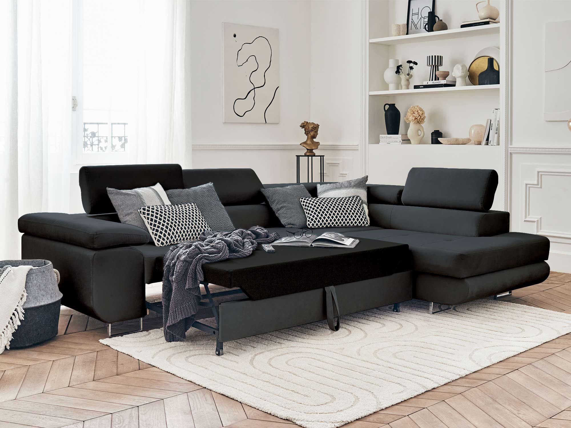 pablo - Canapé velours côtelé Gris - Vue supplémentaire 2