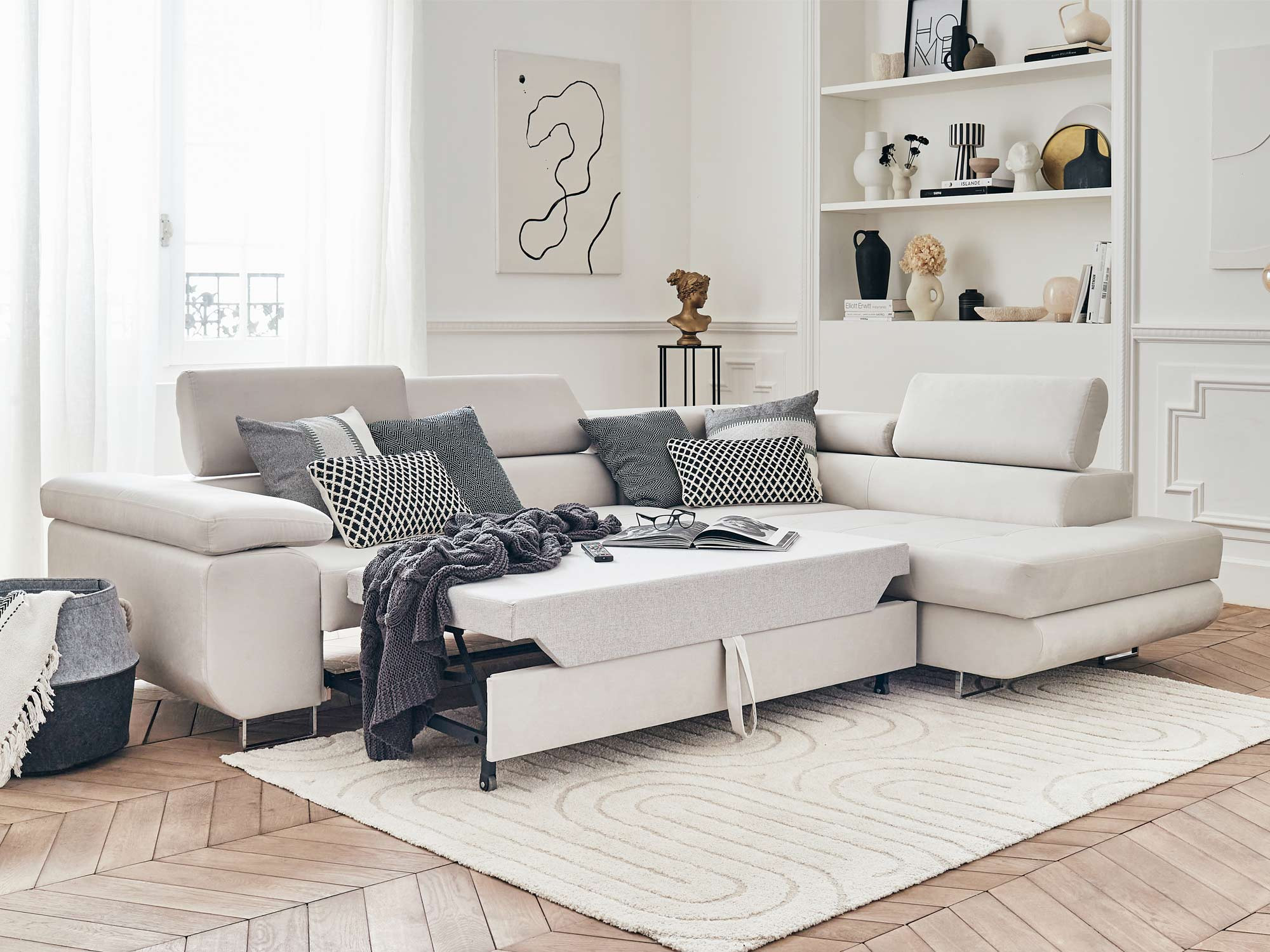 pablo - Canapé velours côtelé Beige - Vue supplémentaire 2