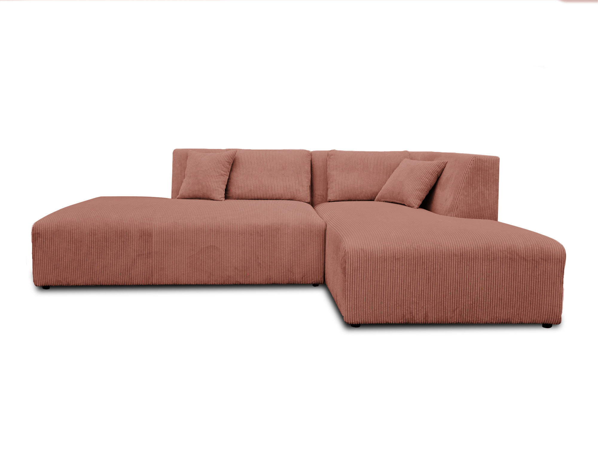 Canapé d'angle 7 places Rose Velours Design Confort Promotion