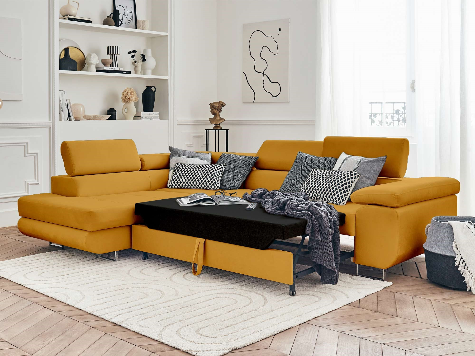 pablo - Canapé velours côtelé Jaune - Vue supplémentaire 2