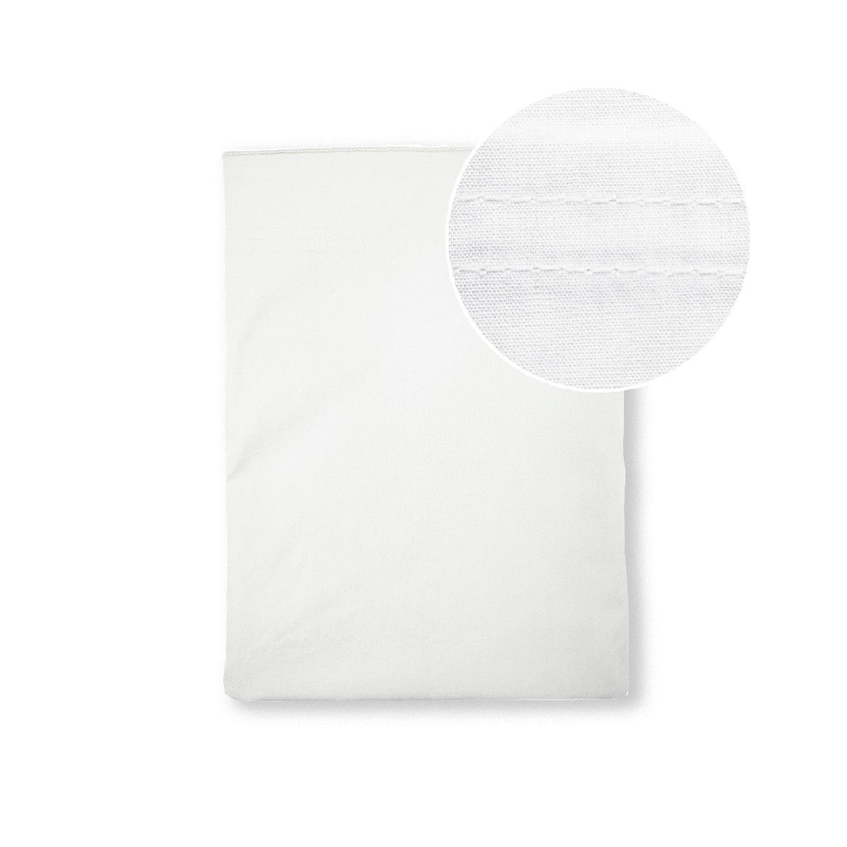 drap plat  percale de coton 90 fils/cm² blanc 180x290