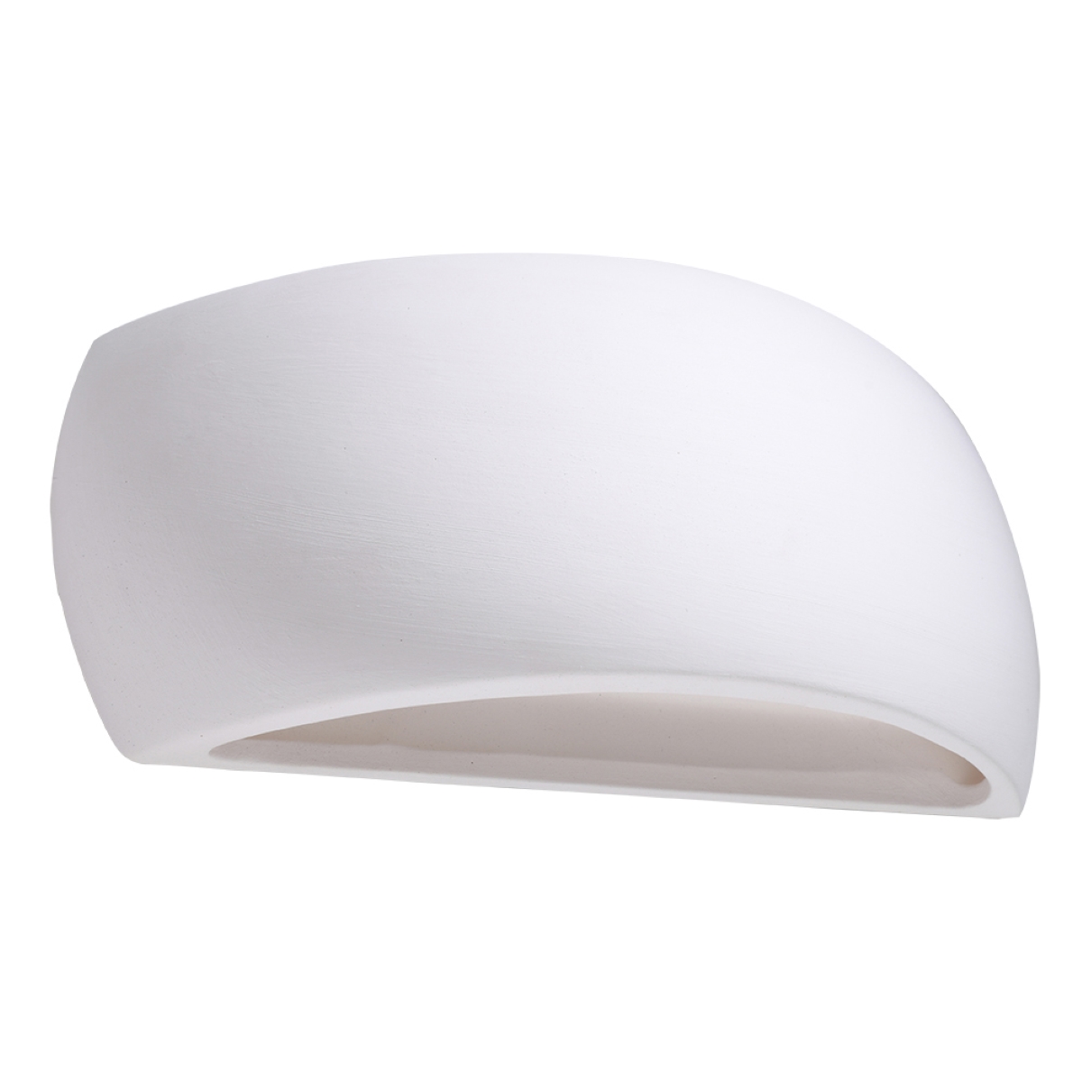 Applique semi-circulaire en céramique, blanc L: 32cm
