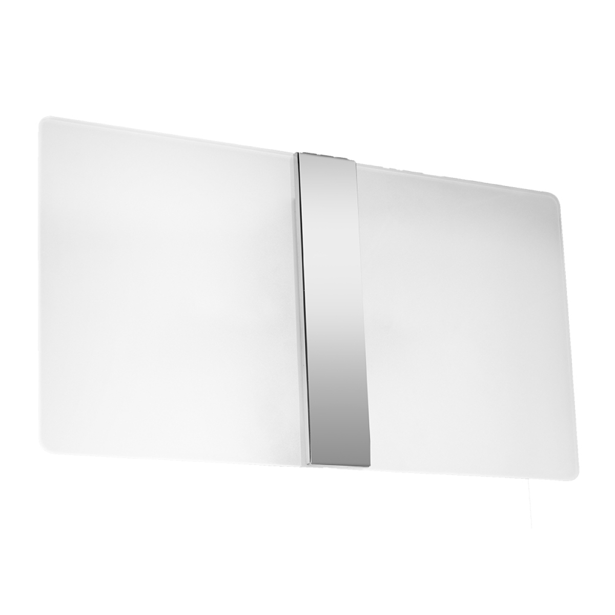 Applique rectangle en verre, blanc L: 35cm