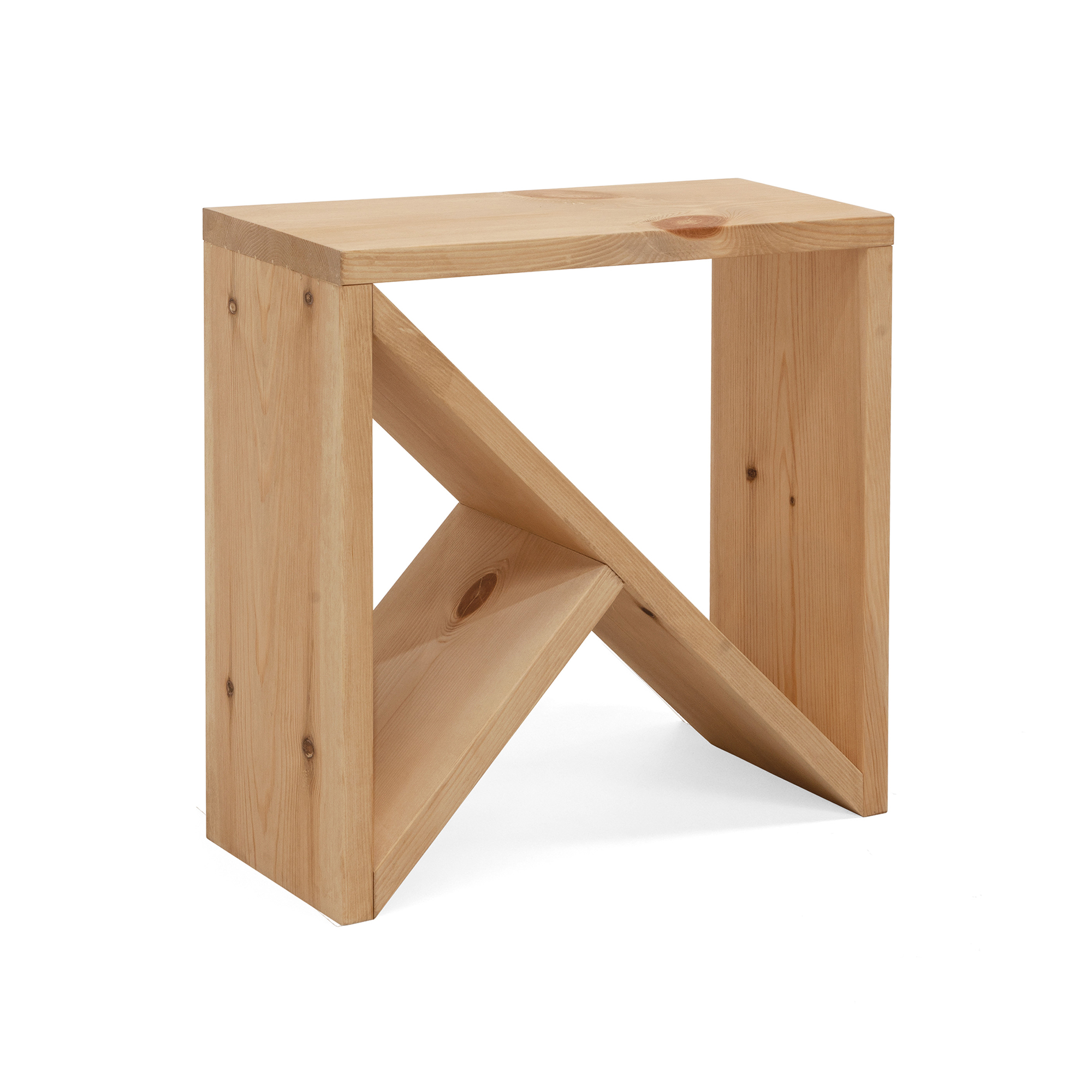 table d'appoint en bois de pin marron 50x50cm