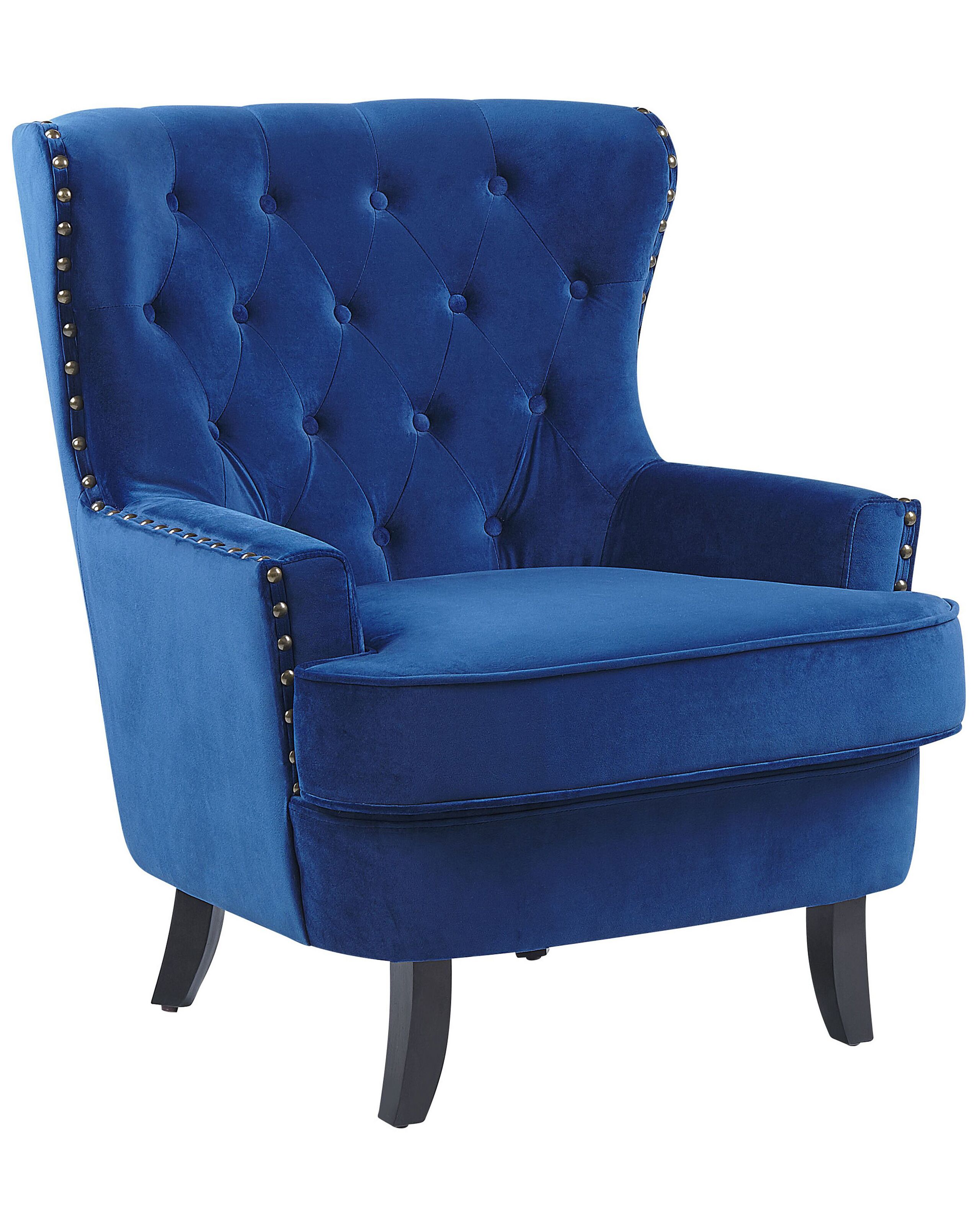 Fauteuil Velours Bleu marine