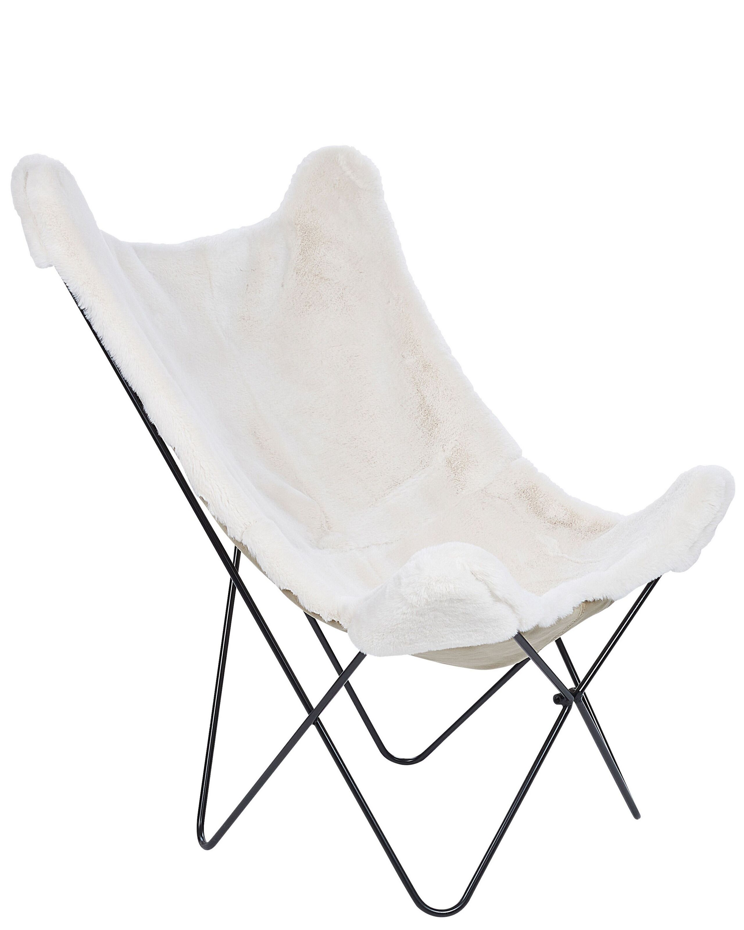 Fauteuil Fourrure synthétique Blanc