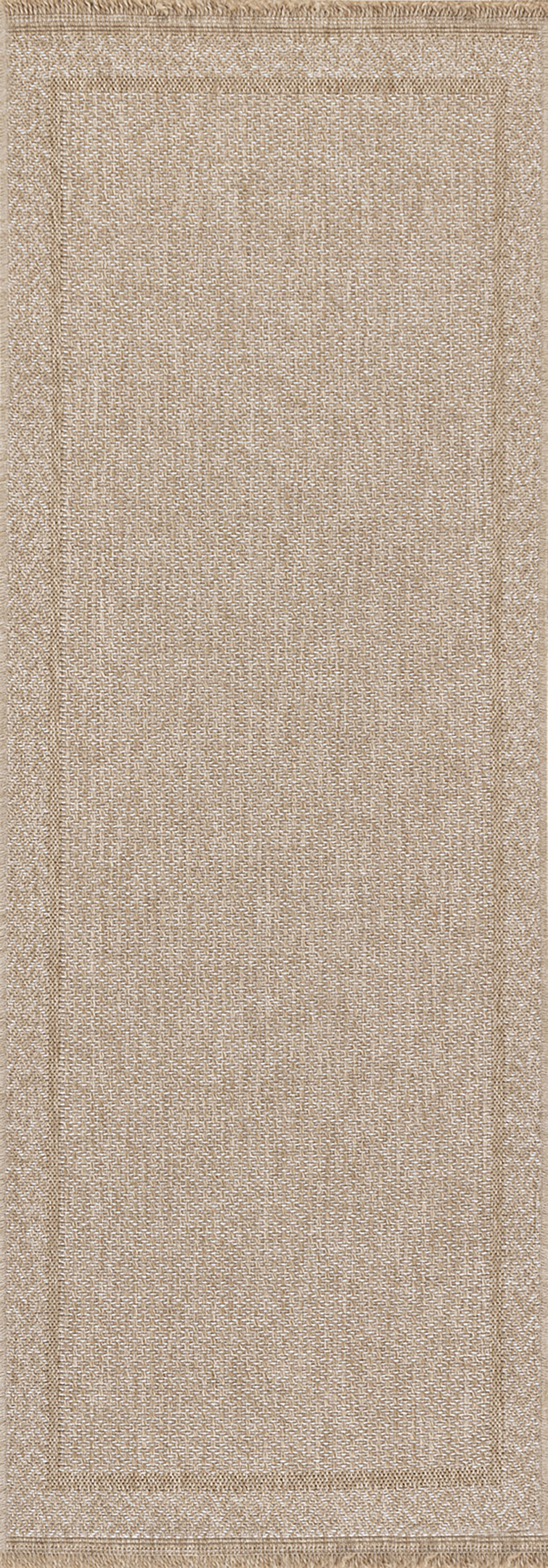 Tapis d'Extérieur/Intérieur Aspect Jute Beige 80x220