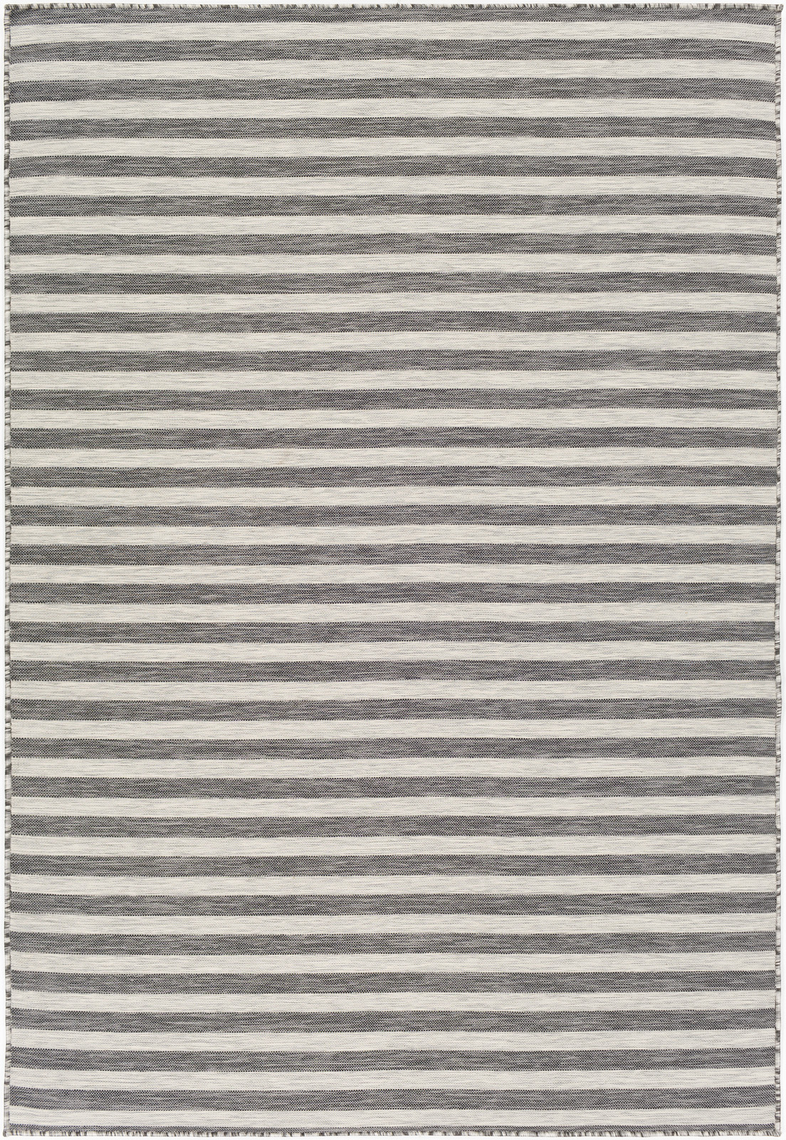 Tapis d'Extérieur/Intérieur Rayé Gris/Ivoire 80x150