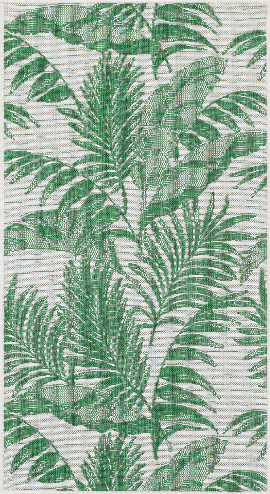 Tapis d'Extérieur/Intérieur Ivoire/Vert 80x150