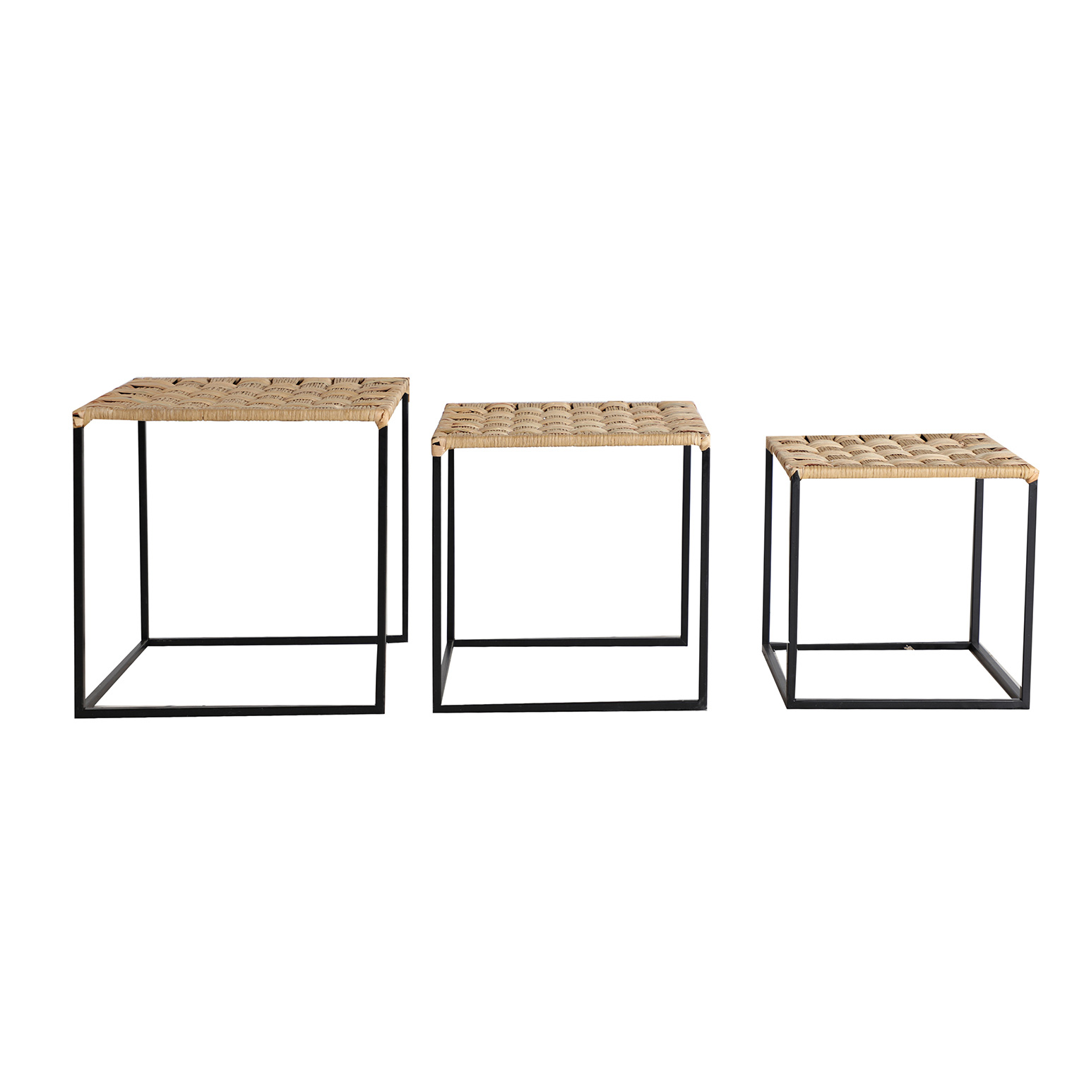 Table basse en fer noir 46x46x45 cm