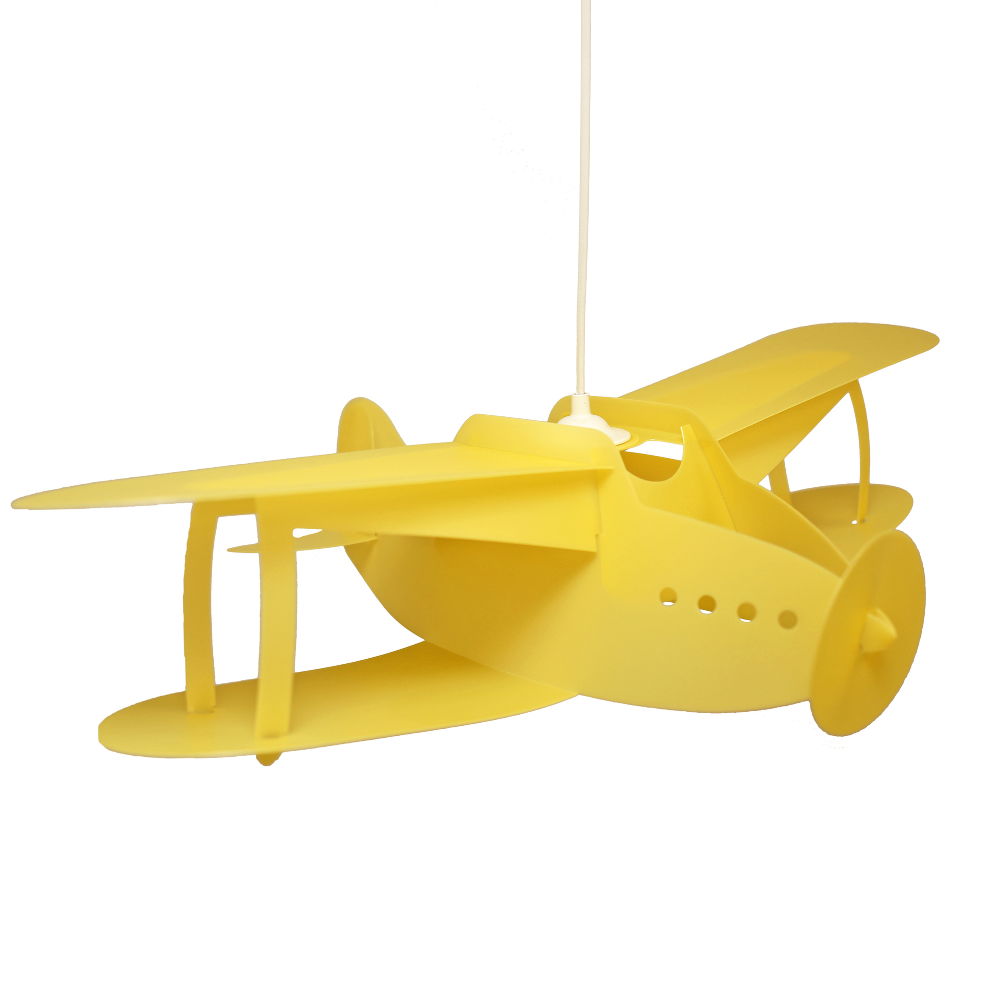 suspension enfants avion jaune 50cm