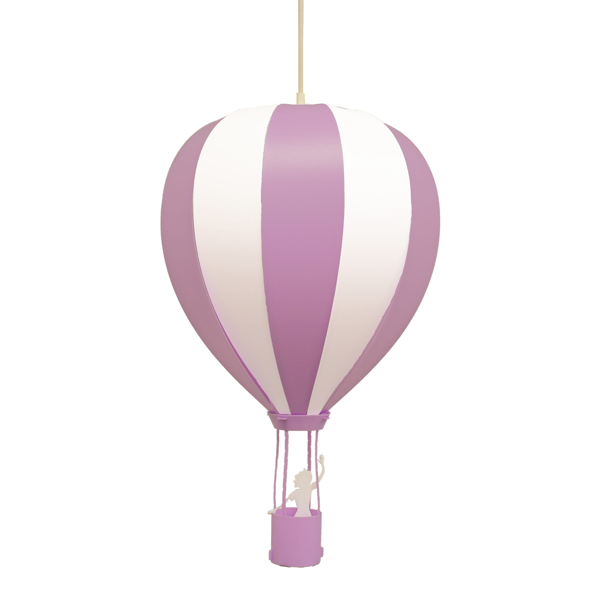 suspension enfants montgolfière violette 46cm