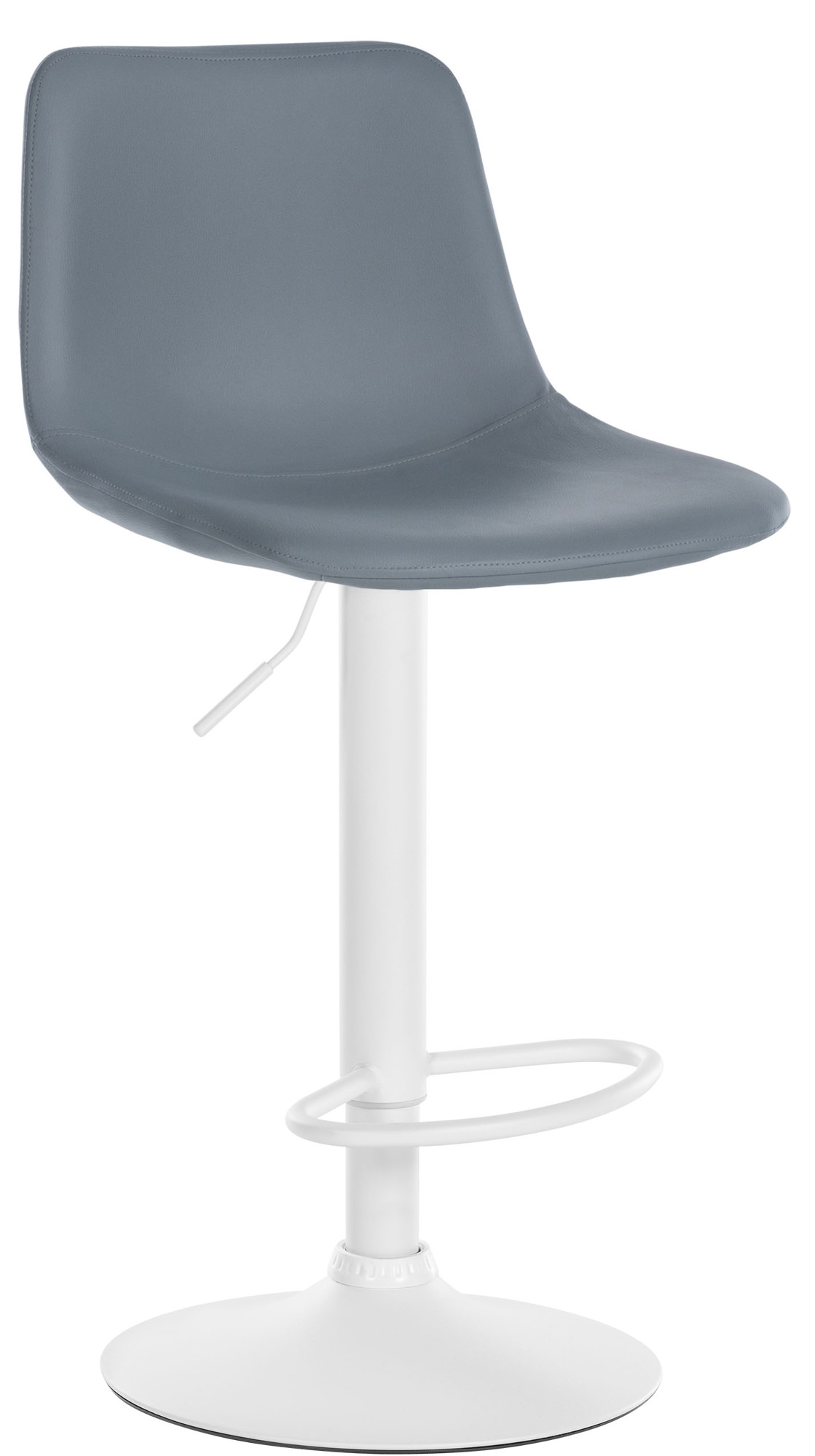 Tabouret de bar similicuir ajustable pivotant similicuir Gris