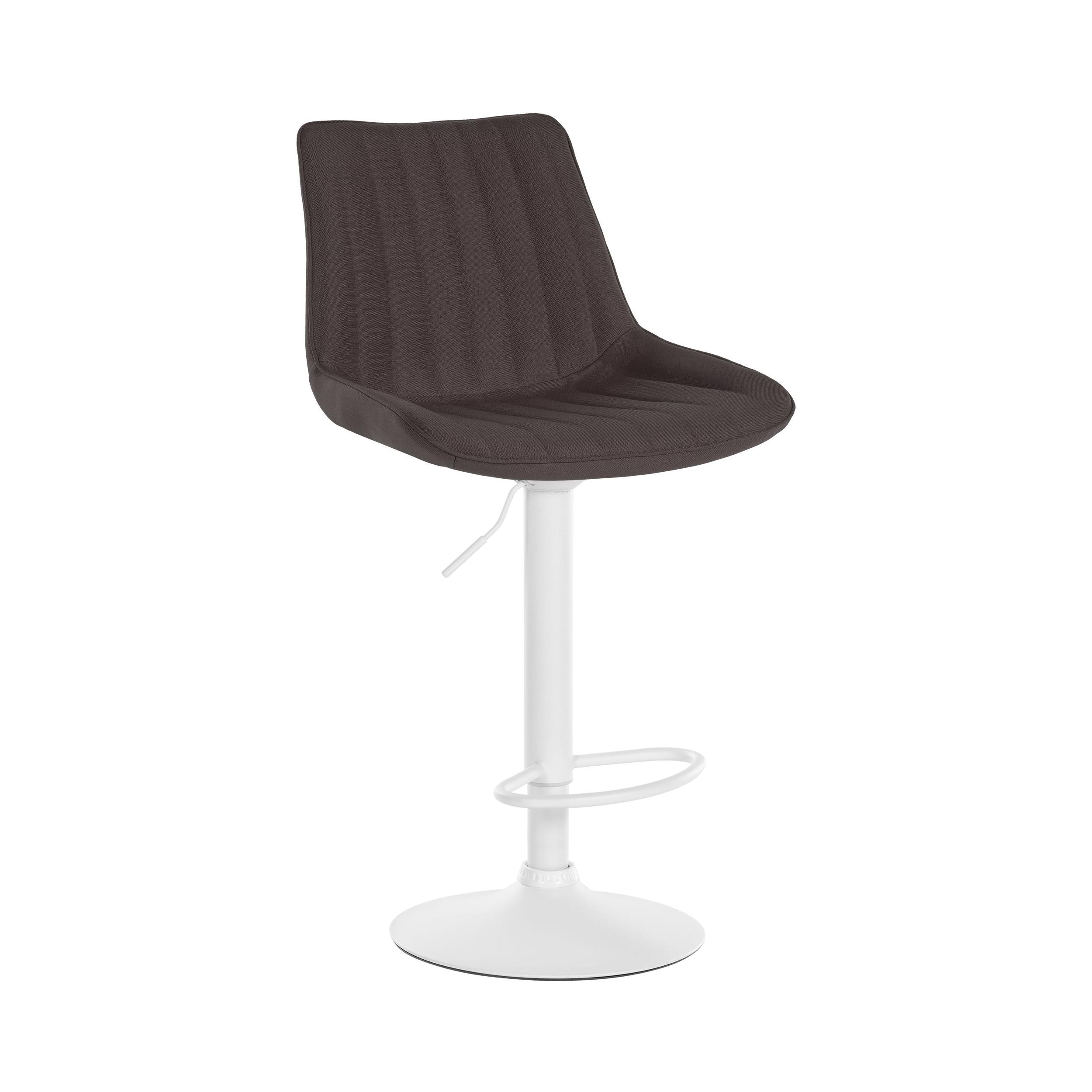 Tabouret de bar en tissu ajustable pivotant tissu Taupe