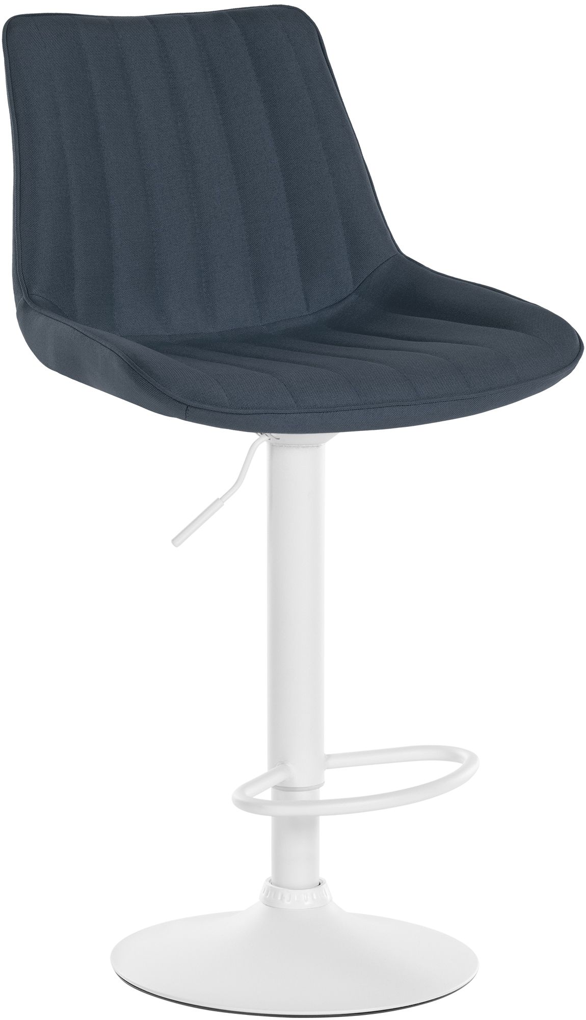 Tabouret de bar en tissu ajustable pivotant tissu Gris foncé