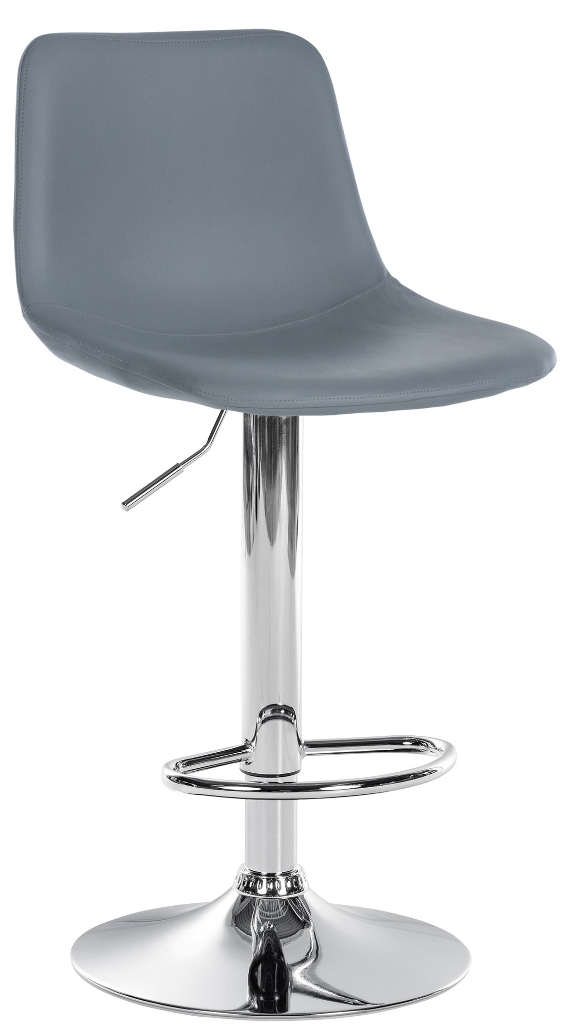 Tabouret de bar similicuir ajustable pivotant similicuir Gris