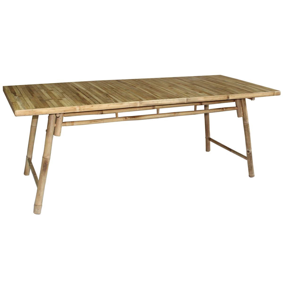 Table basse rectangulaire en bambou