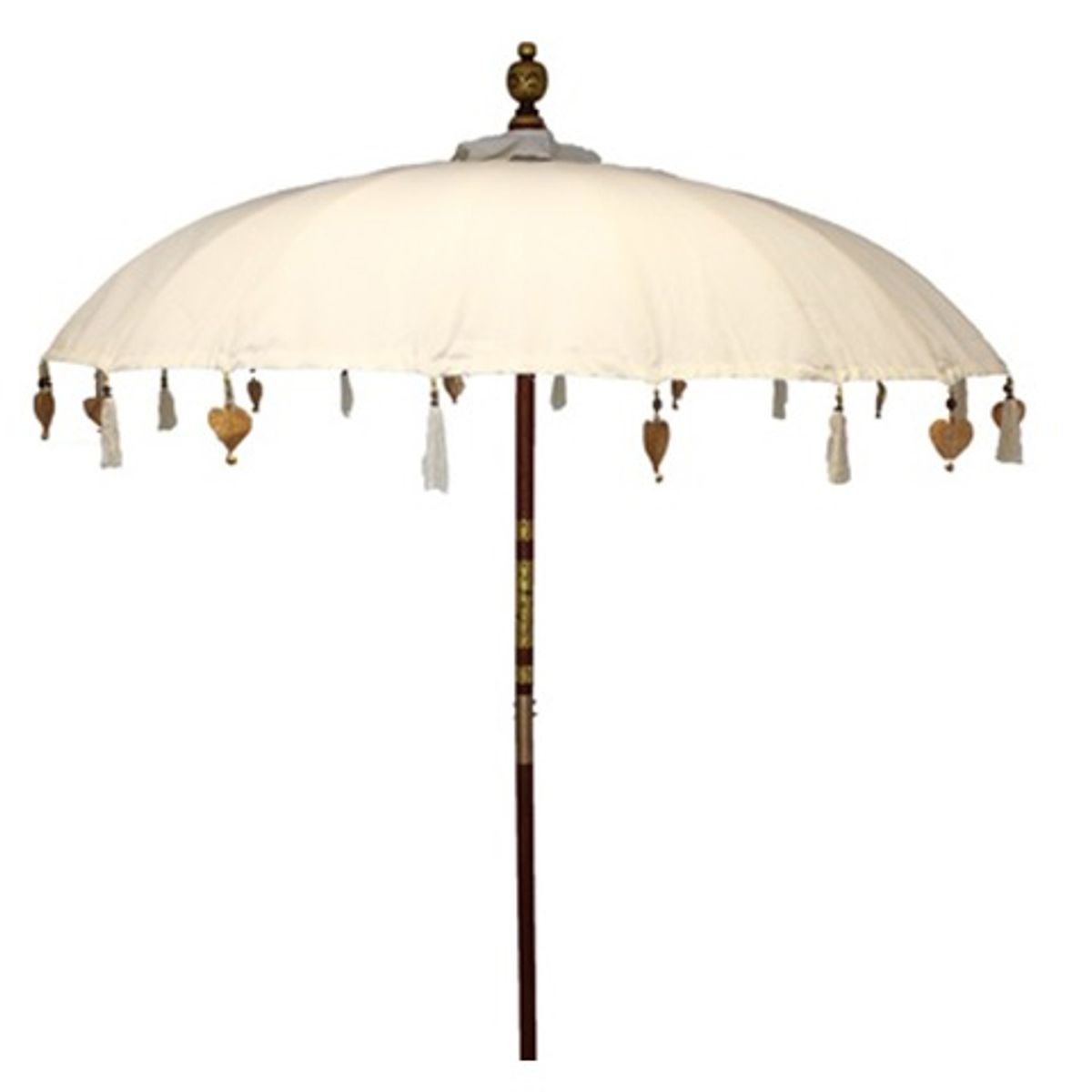 Parasol décoratif en bois et tissu