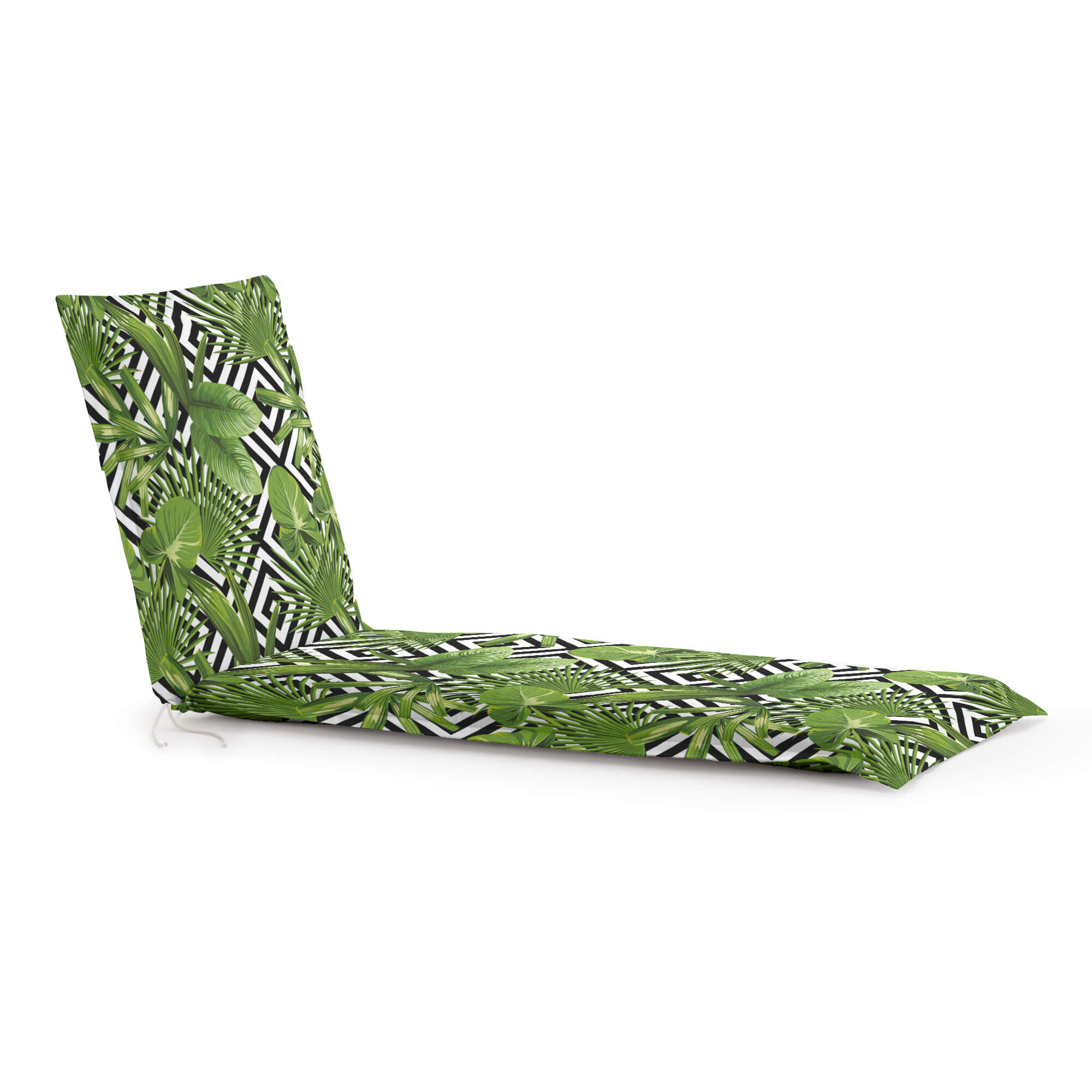 Coussin pour chaise longue en coton avec des palmiers verts 53x175x5