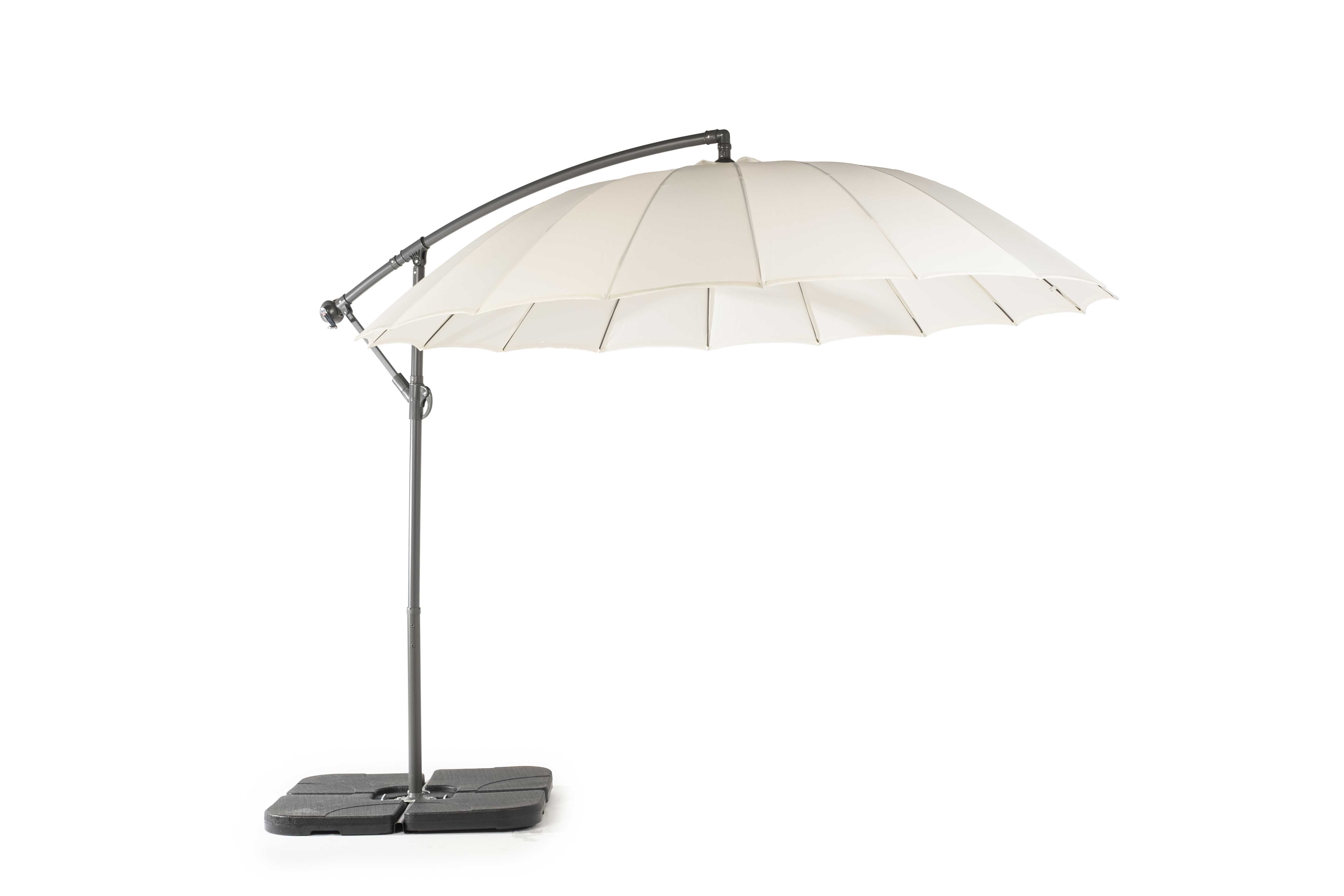 Parasol aluminium Acier et Polyester Blanc