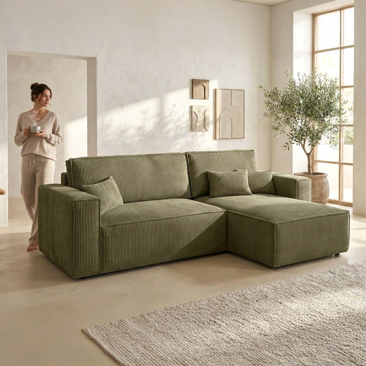 livia - Canapé convertible Vert - Vue supplémentaire 2