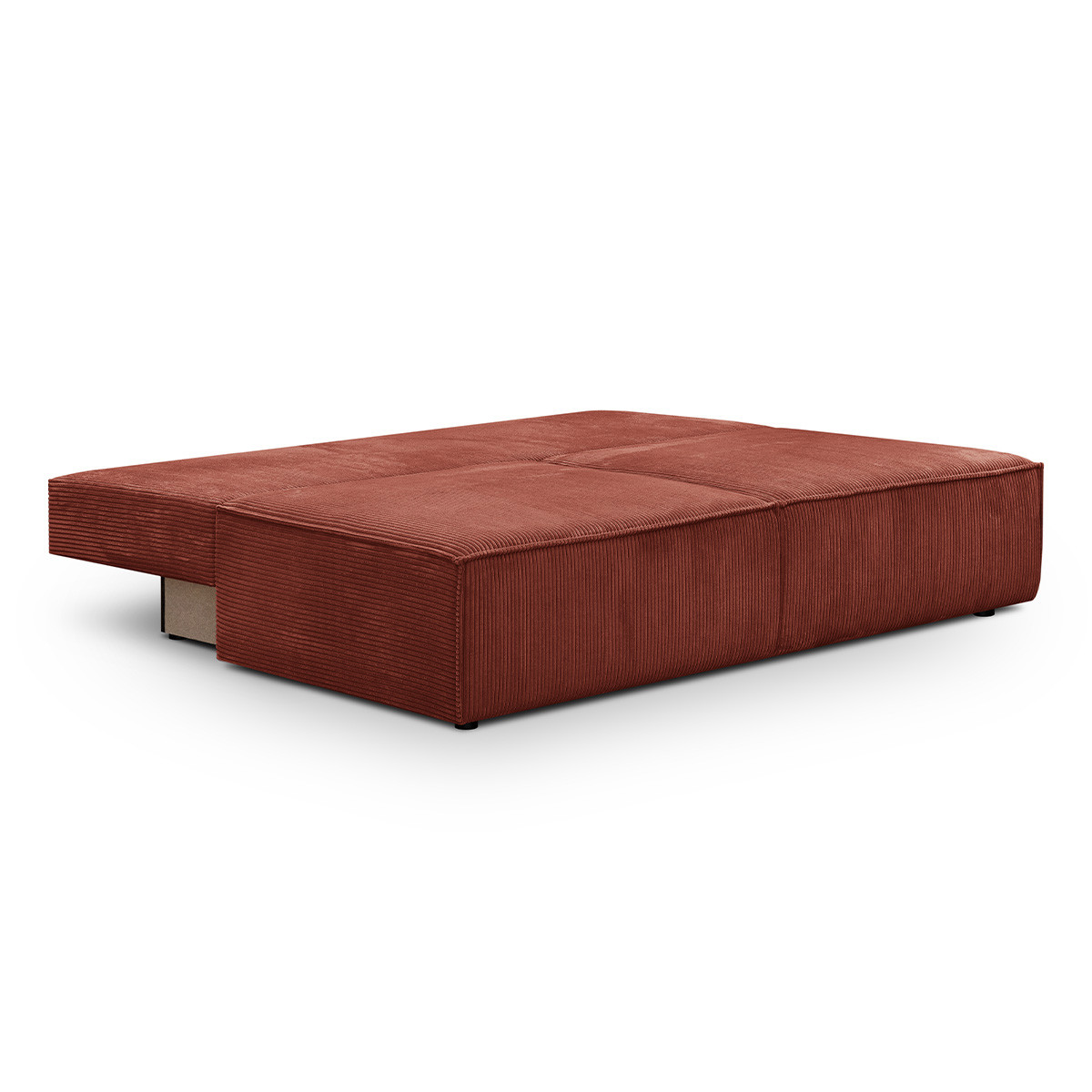 milla - Canapé convertible velours côtelé Orange - Vue supplémentaire 2