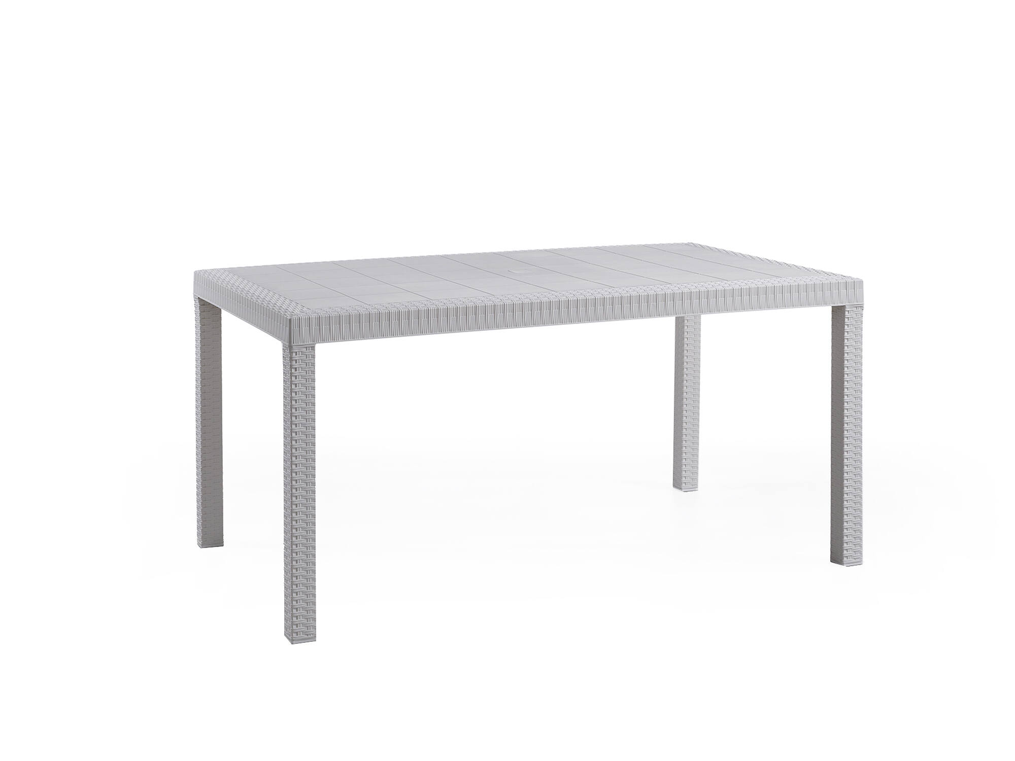 Table d'extérieur blanc 150x90 cm