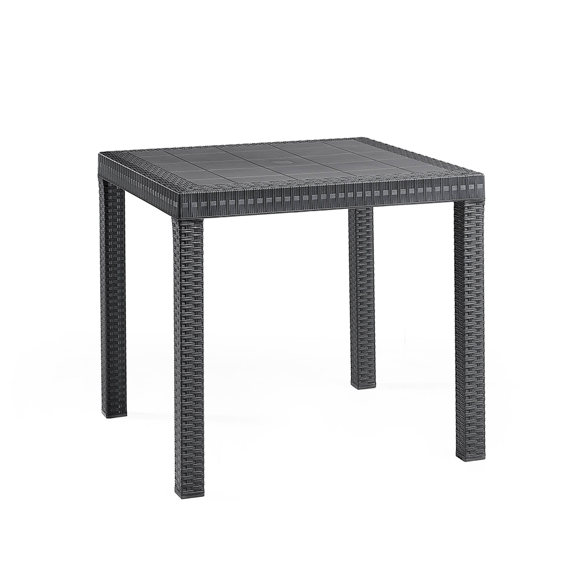 Table d'extérieur anthracite 107x80 cm