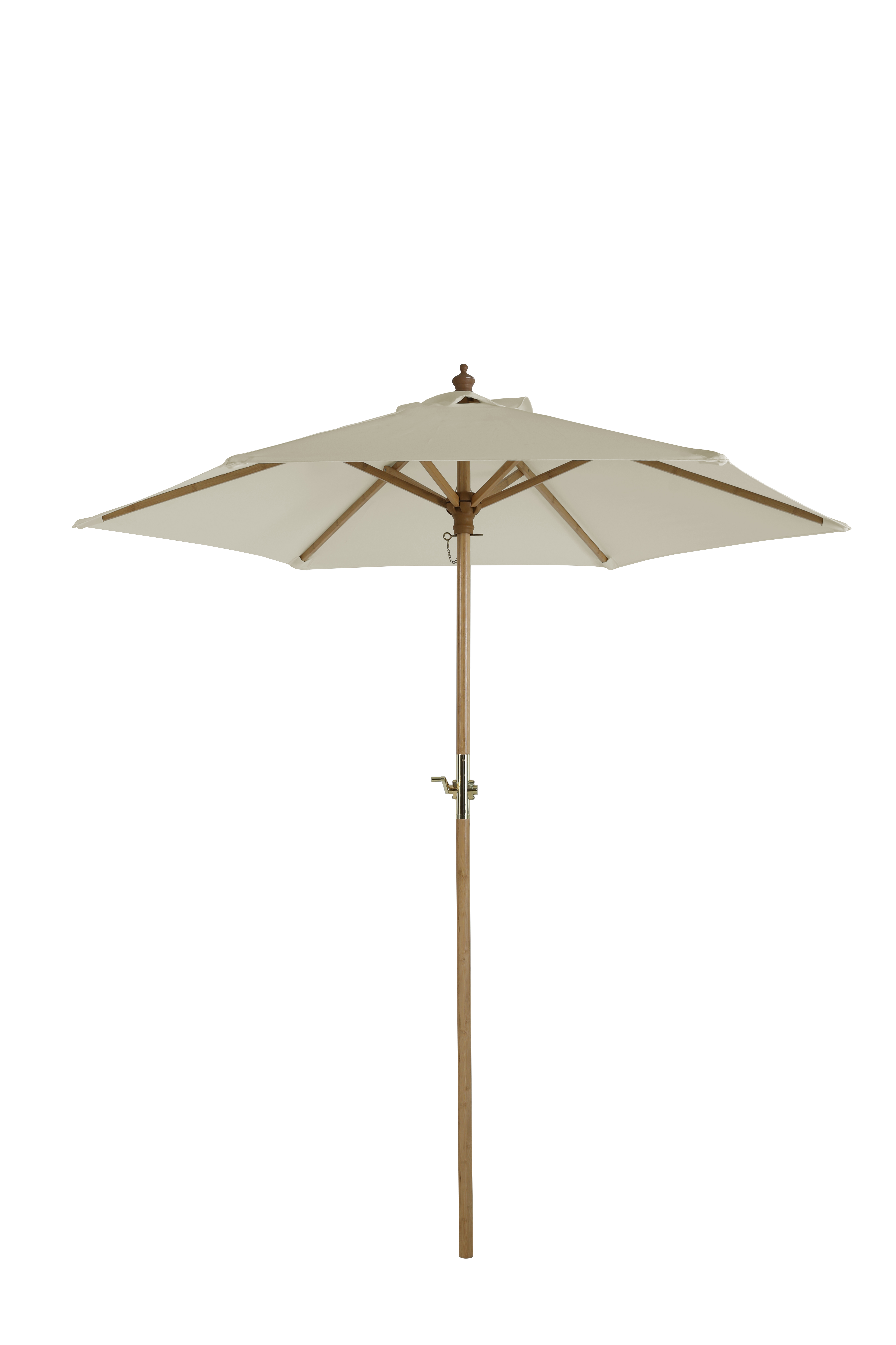 Parasol droit rond diamètre 2m - toile beige clair