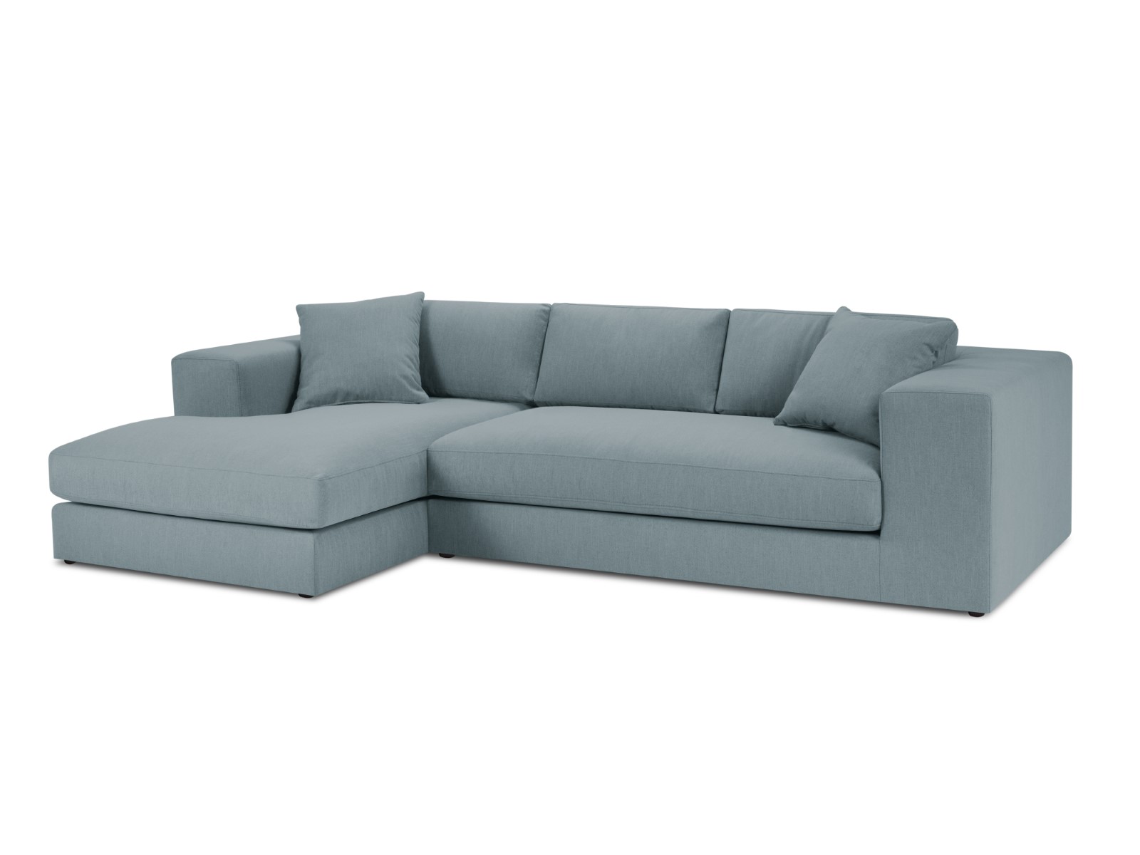 Canapé d'angle 5 places Bleu Tissu Promotion