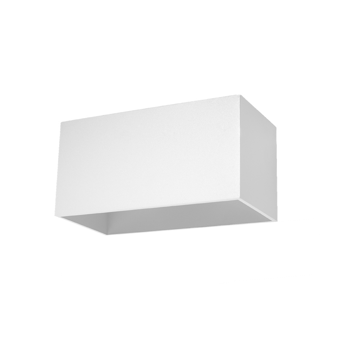 Applique rectangle en aluminium, blanc L: 20cm