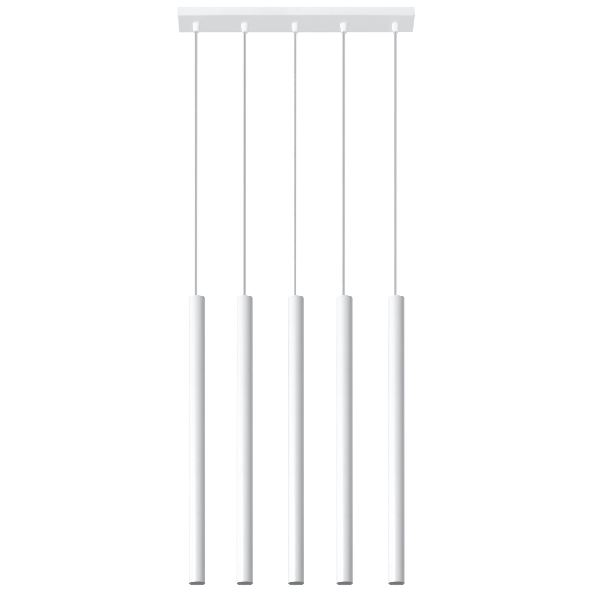 Suspension tube en métal, blanc L: 45cm
