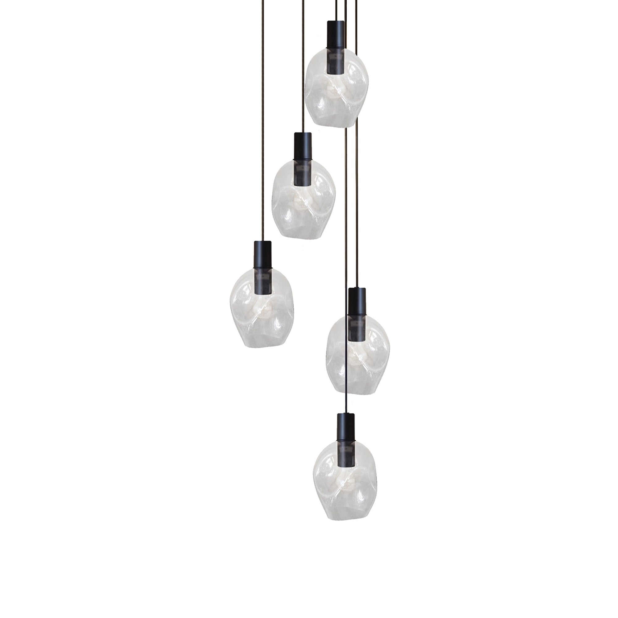 Suspension verre claire 40  cm