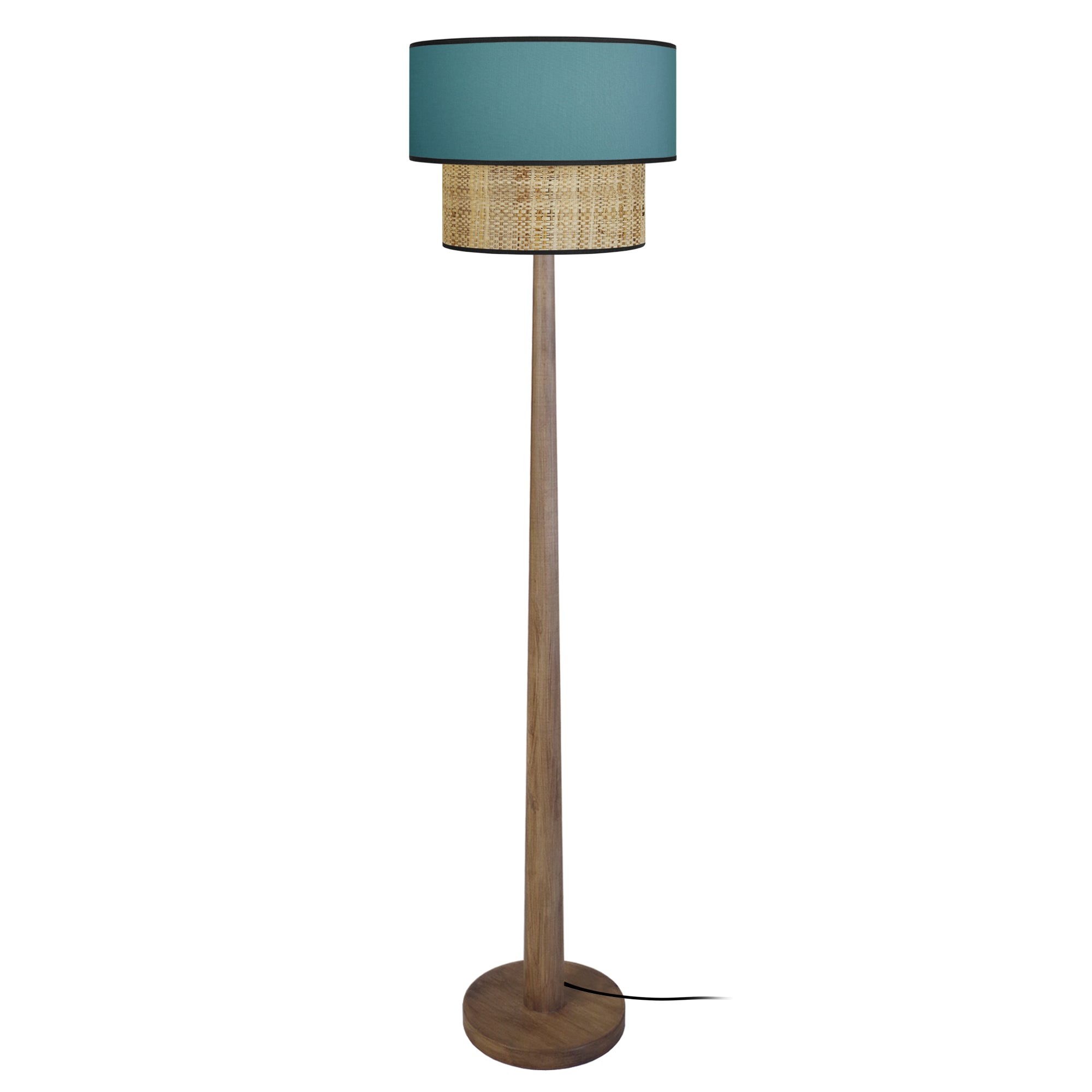 Lampadaire tissu bleu 40  cm