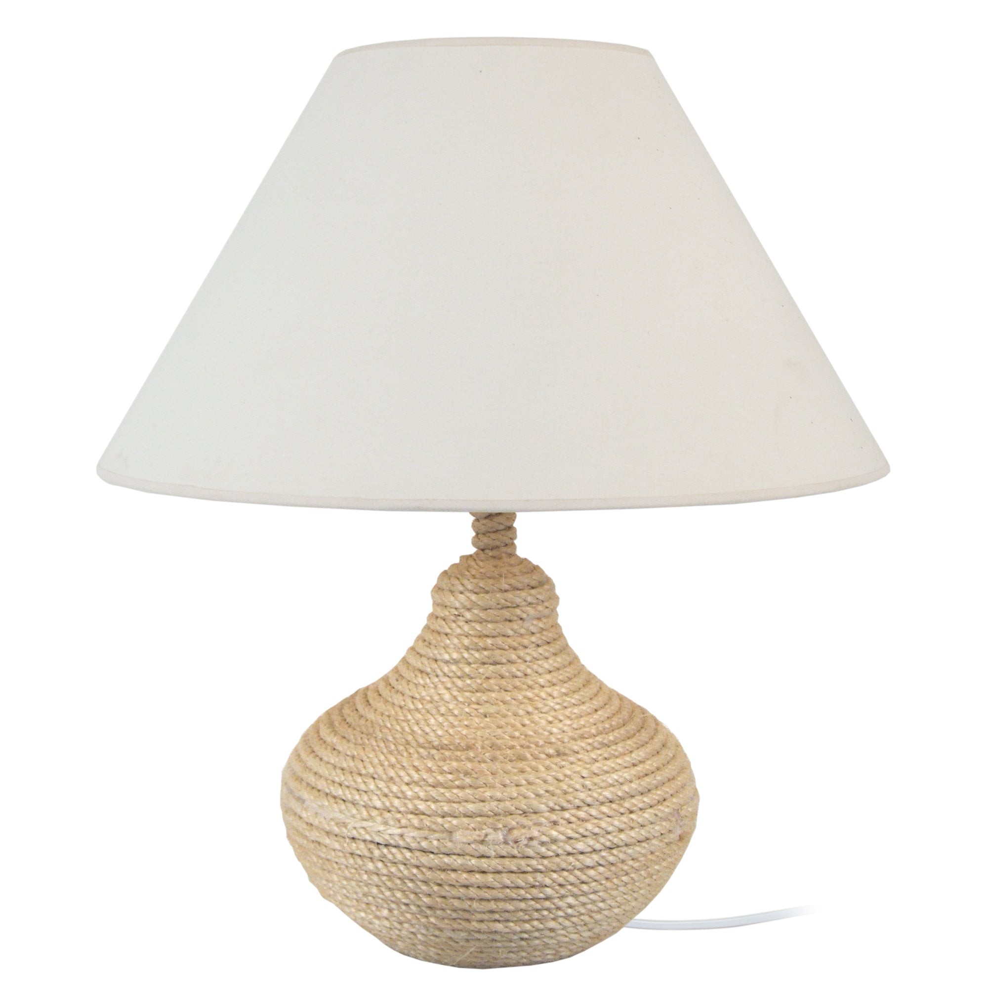 Lampe de salon tissu écru 40  cm