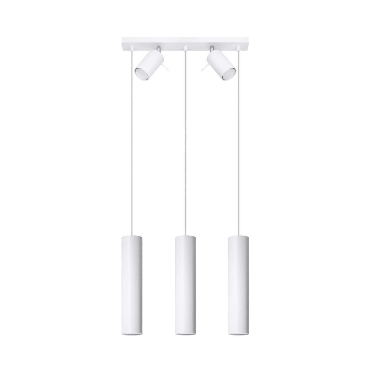 Suspension tube en métal, blanc L: 45cm