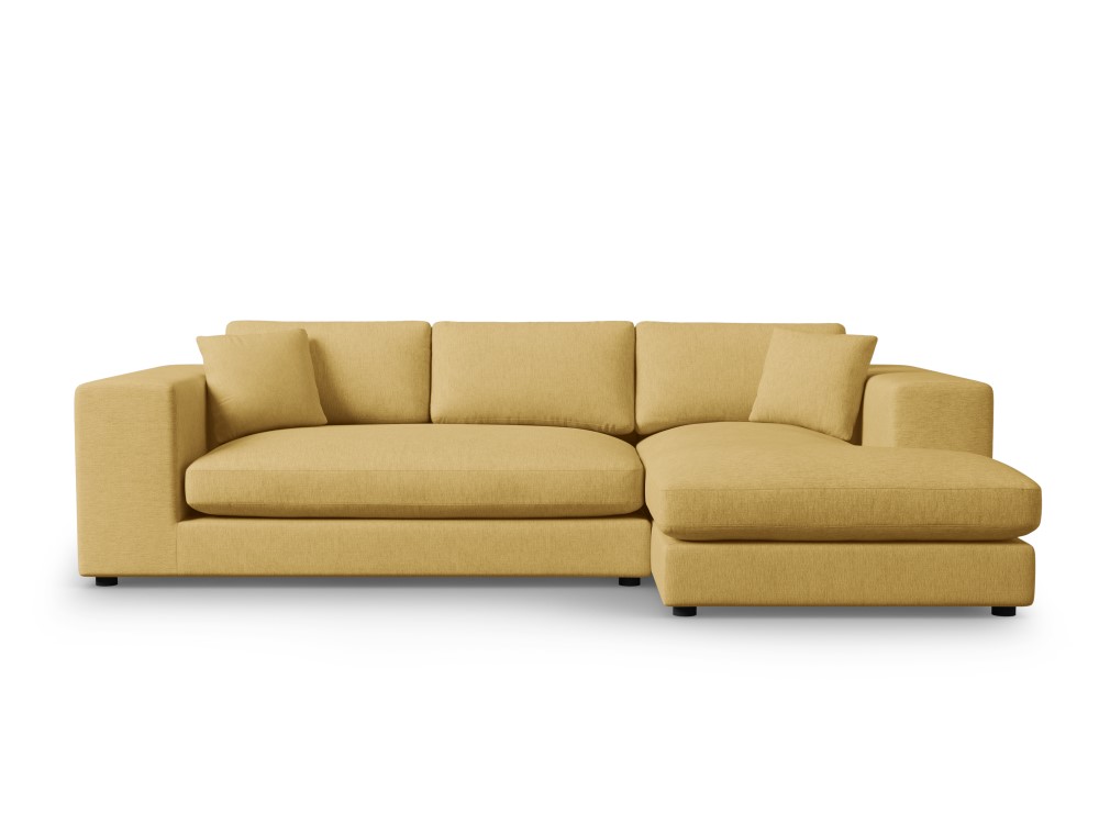 Canapé d'angle 5 places Jaune Tissu Moderne Confort Promotion