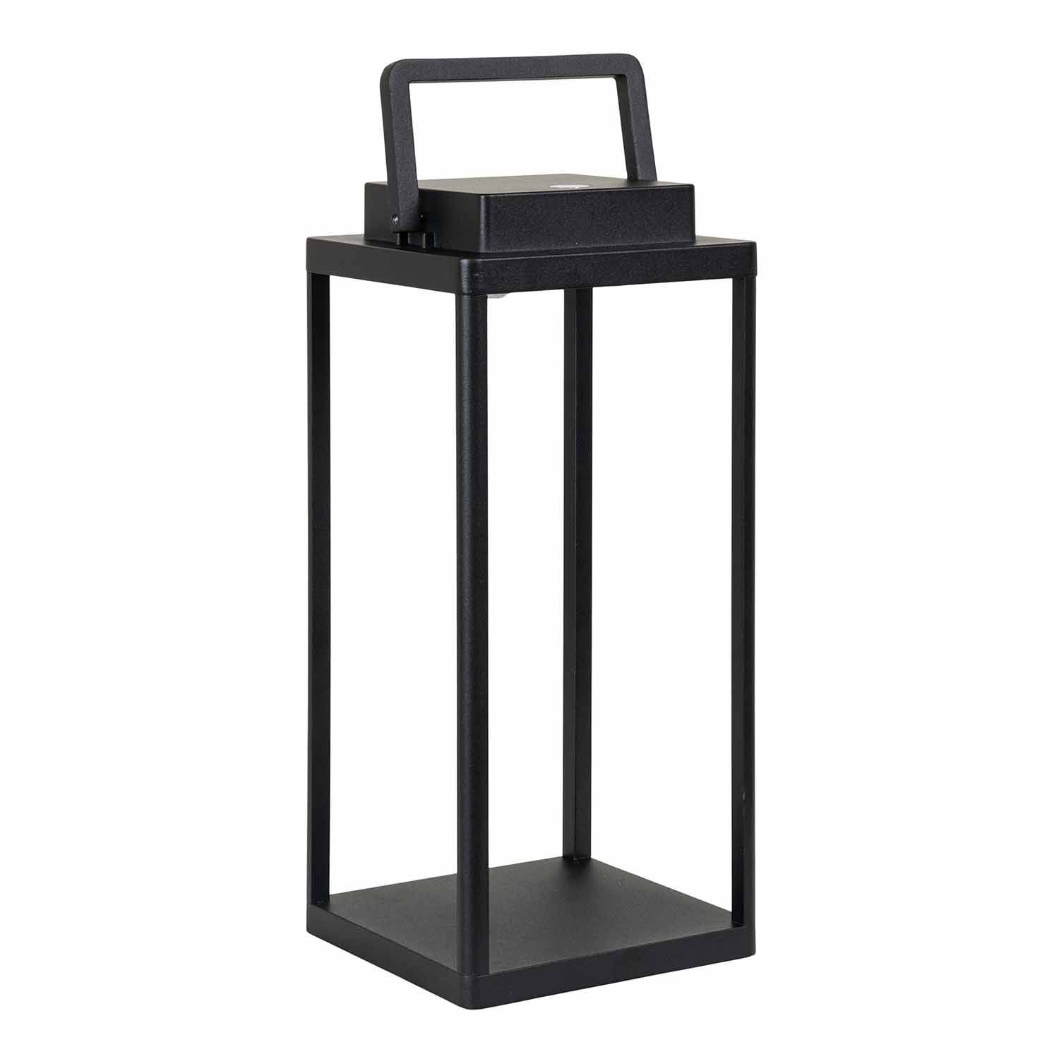 lanterne led noir lezant 39,5 x 15 cm