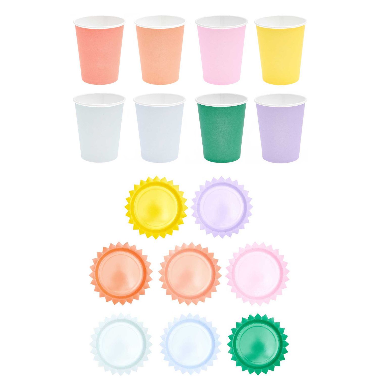 kit vaisselle jetable multicolore