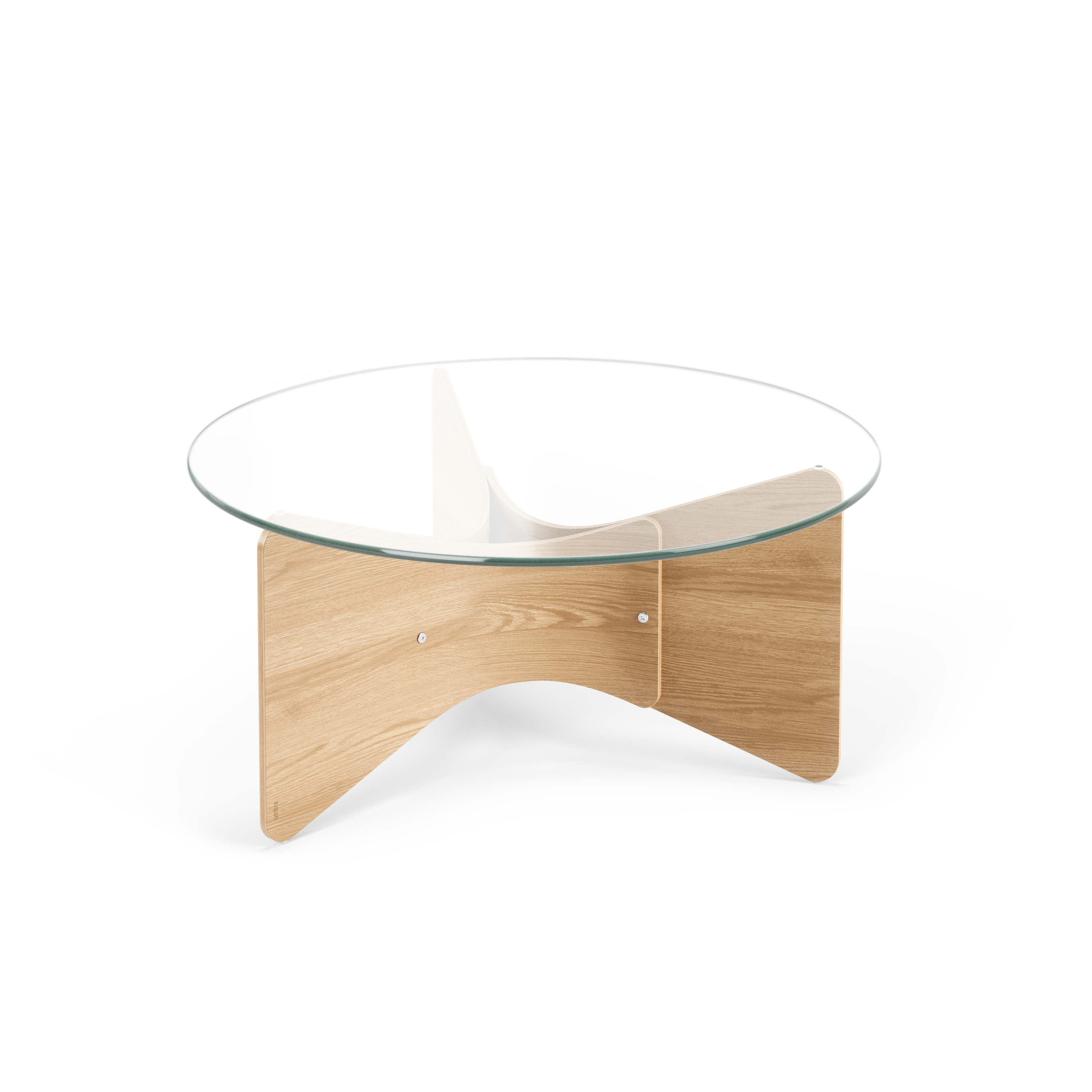 Table basse ronde D82cm, bois clair