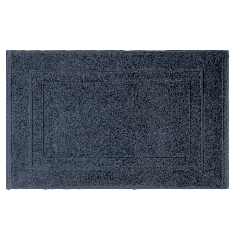 tapis de bain  pur coton bleu 50x80