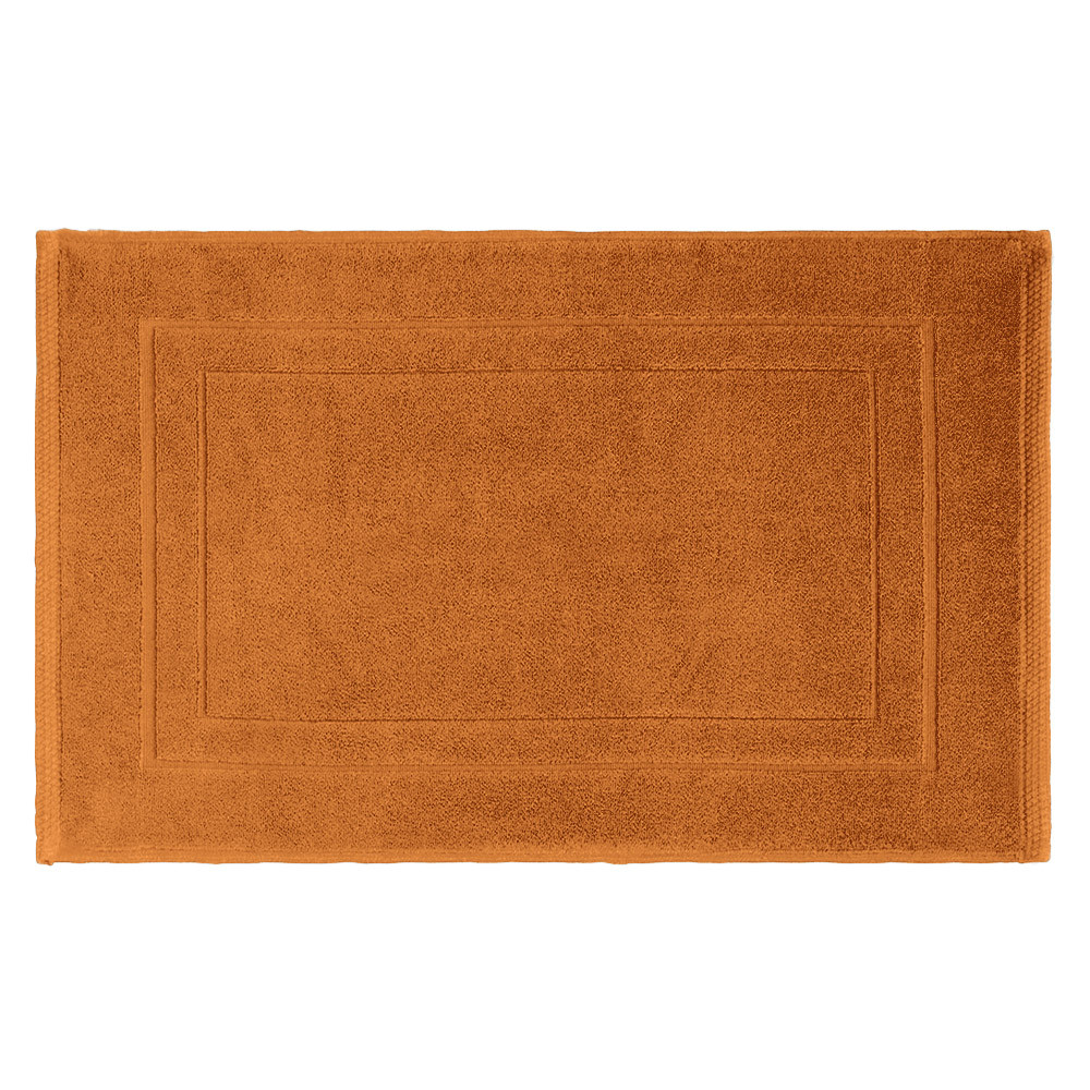 tapis de bain  pur coton orange 50x80