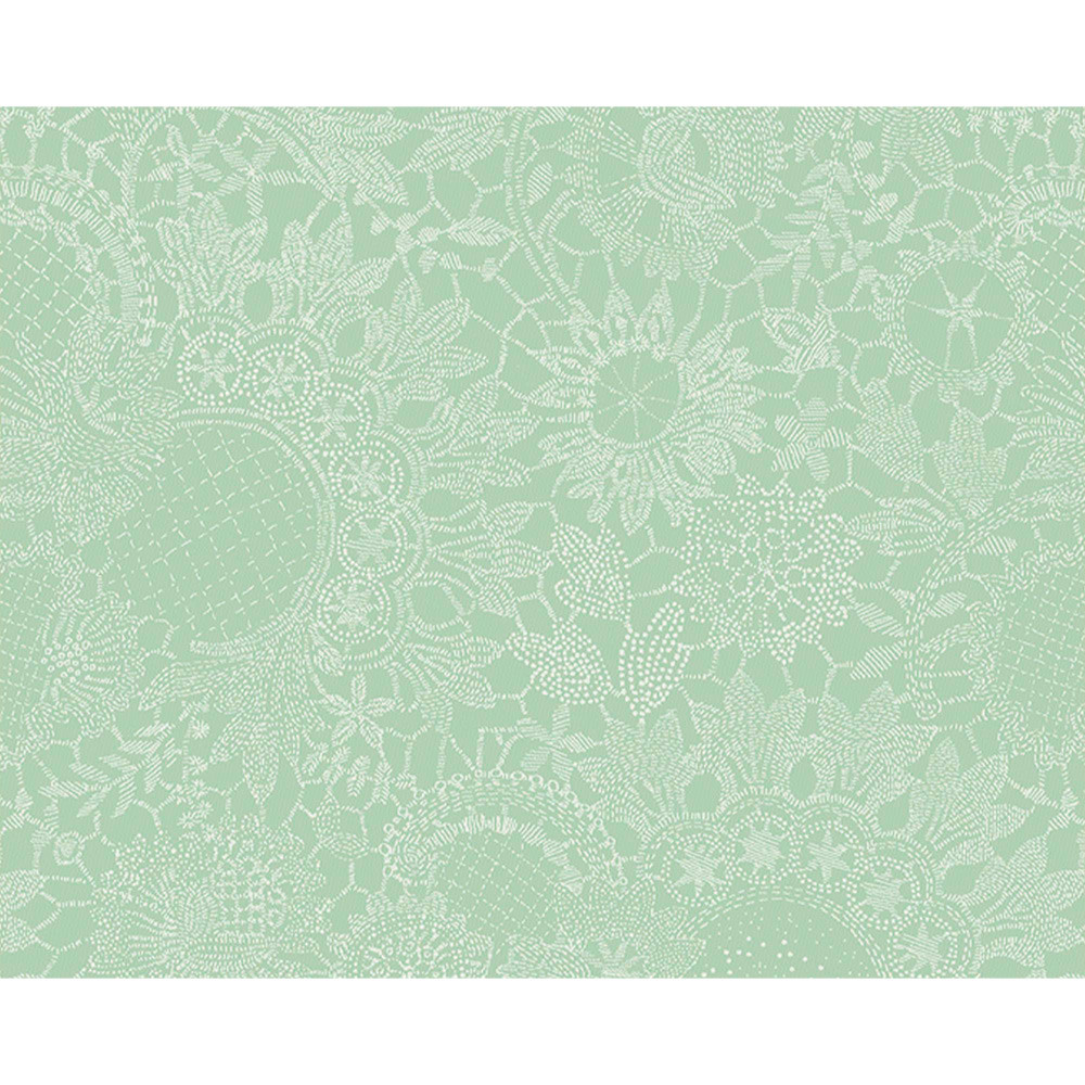 set enduit imperméable pur coton vert 40x50