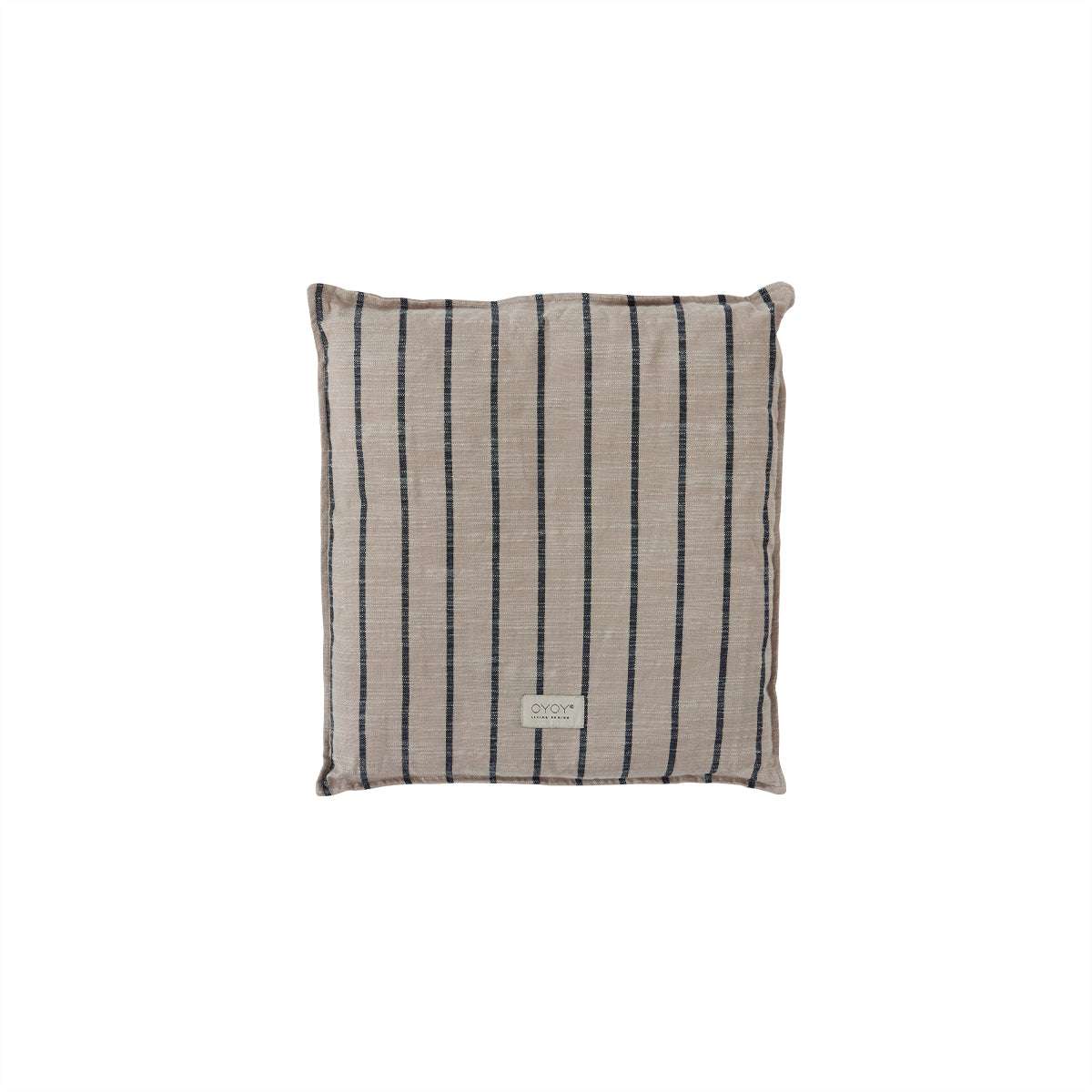 Coussin d'extérieur gris en polyester recyclé H42x42cm