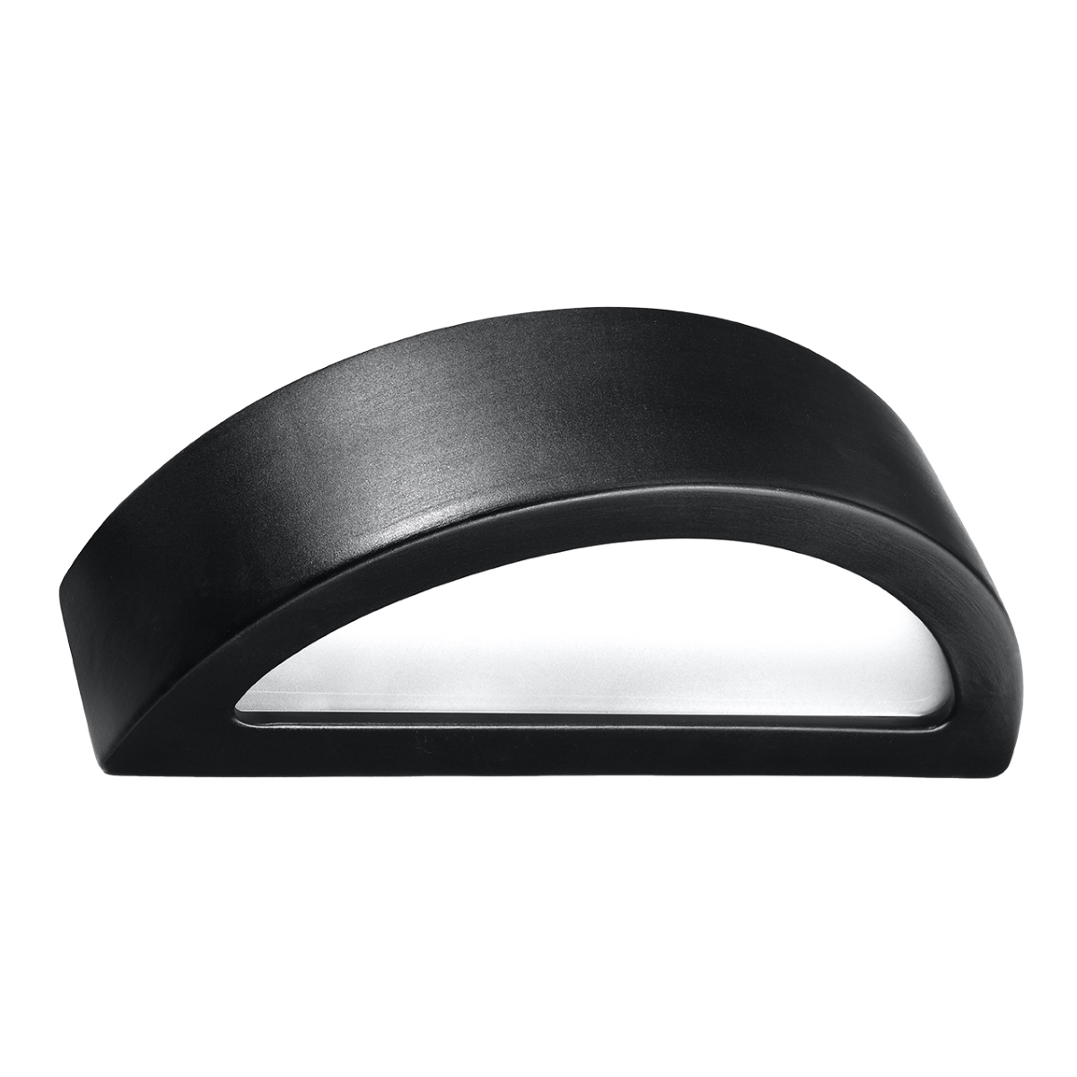 Applique semi-circulaire en céramique, noir L: 40,5cm