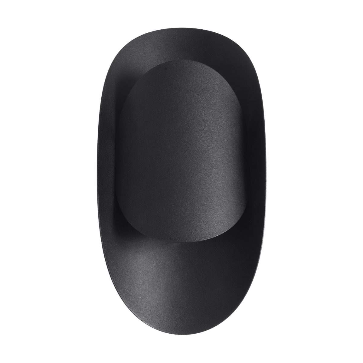 Applique ovale en métal, noir L: 13cm